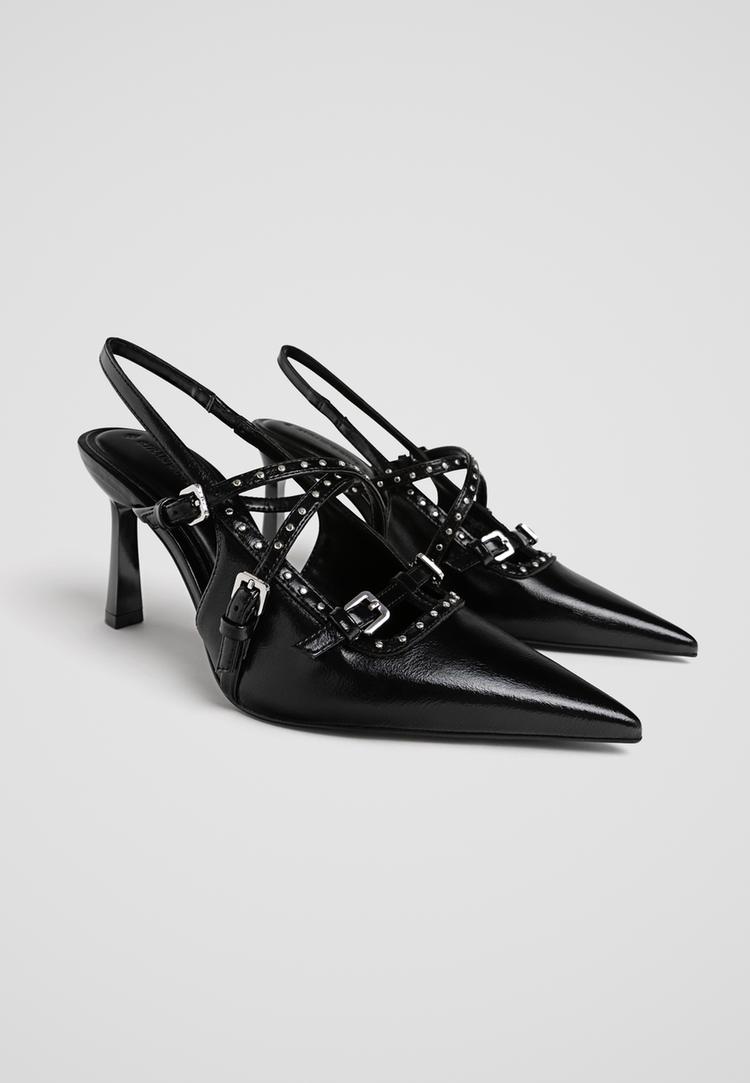 zapatos tacon tachas
