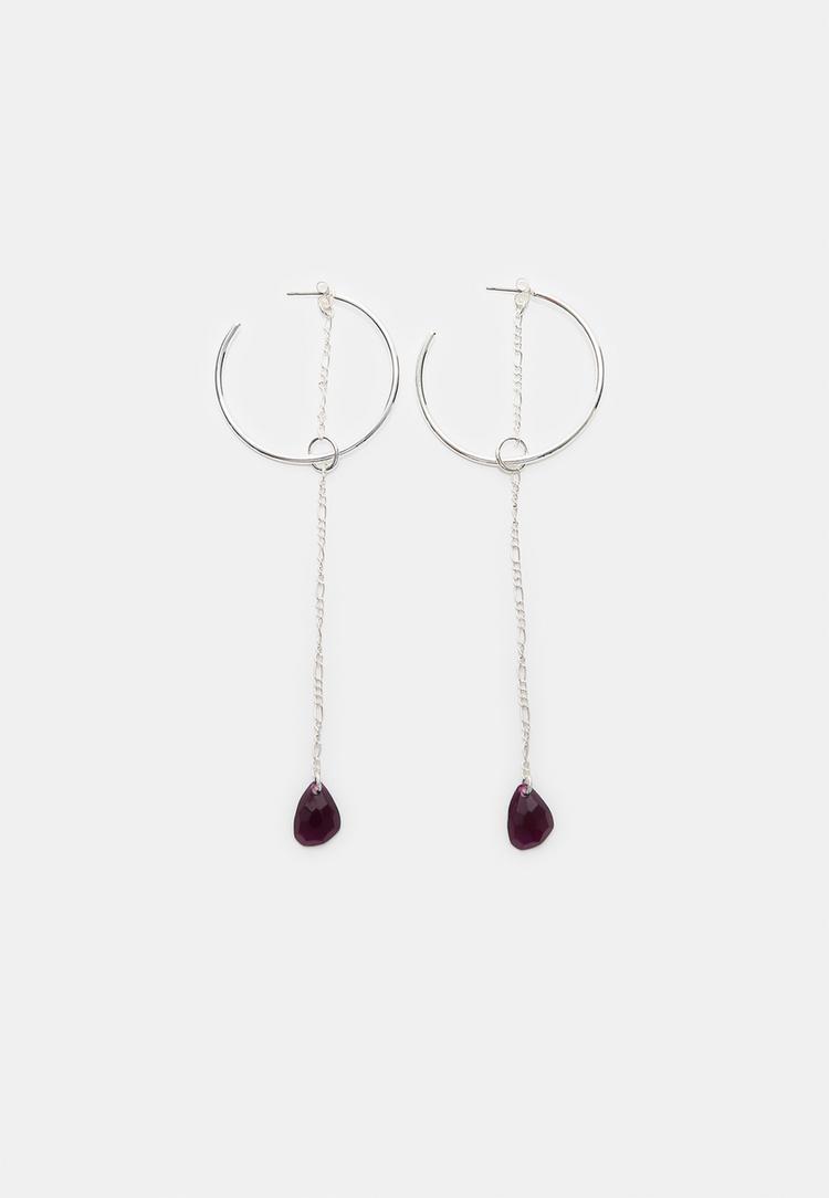 beaded hoop earrings