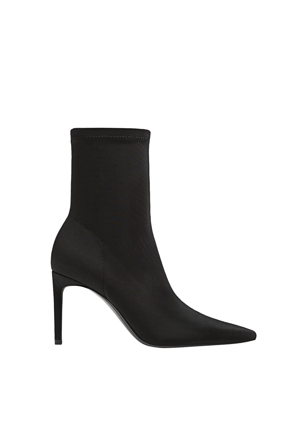 Bottines à talon noires élastiquées