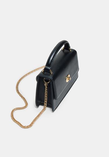 Rigid metal clasp crossbody bag — Black 3