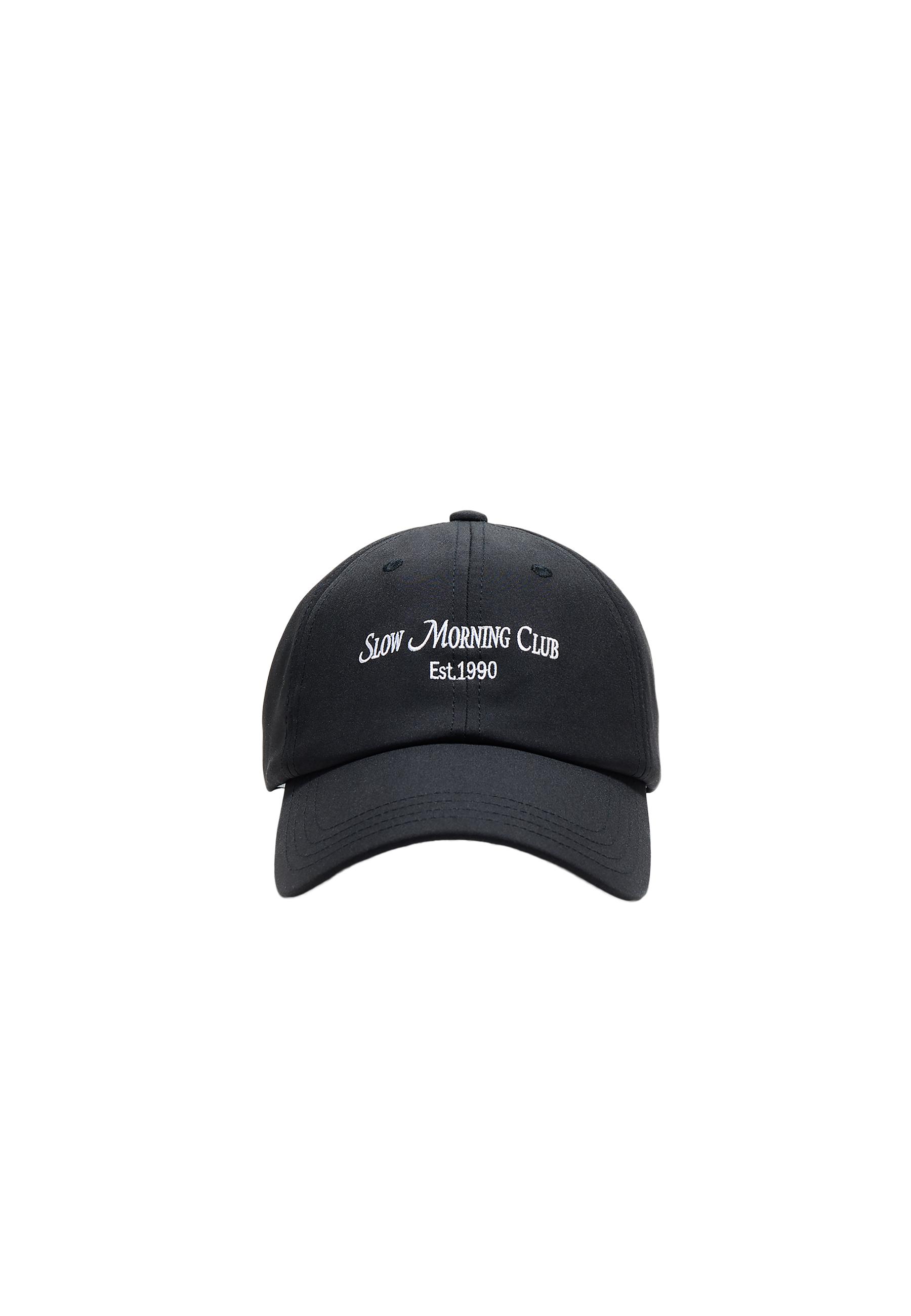 Sporty embroidered cap — Black