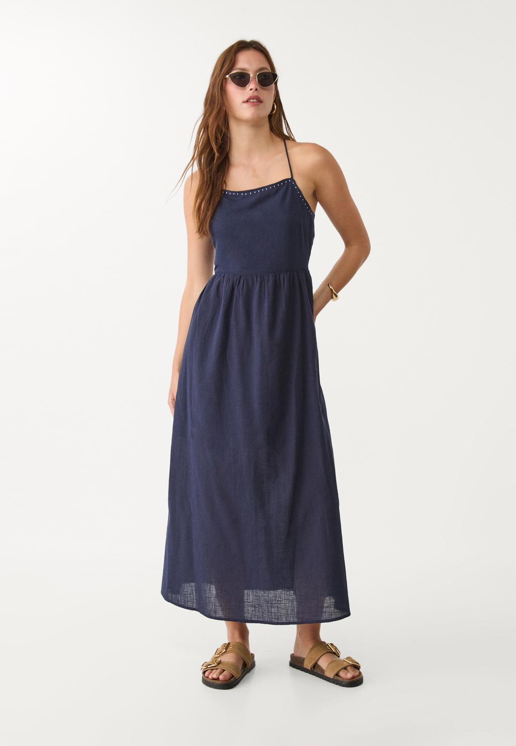 Vestido midi espalda descubierta
