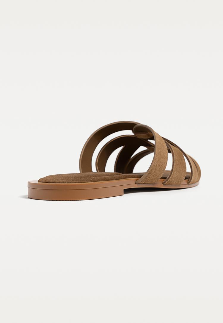 sandalias planas serraje