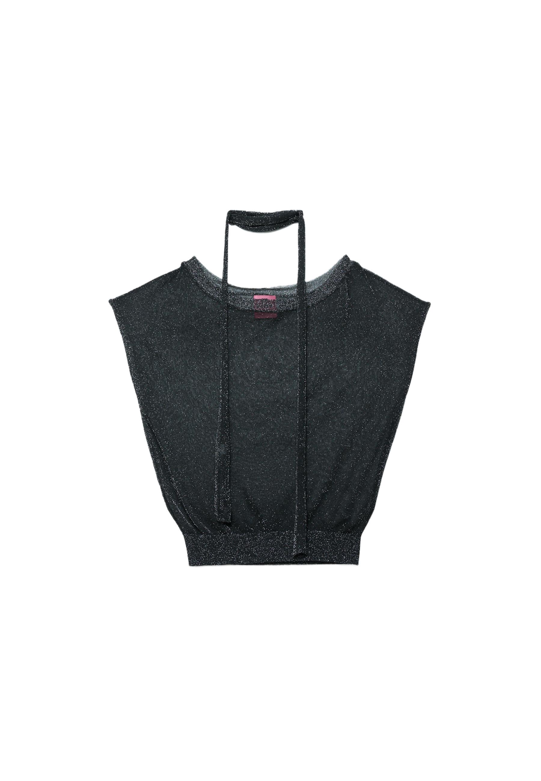 One Dilemma metallic thread knit jumper — Black