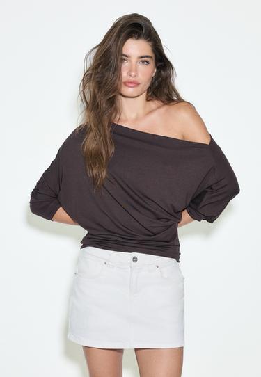 D62 denim skort — White 1