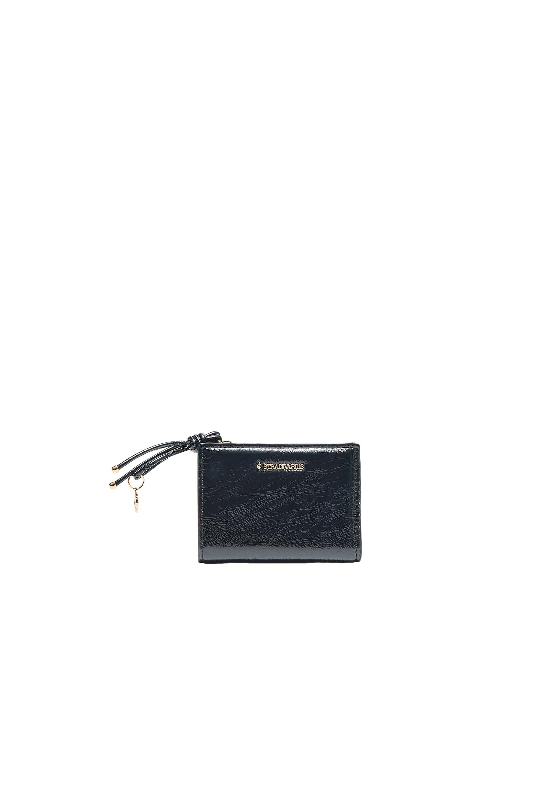 Purse with zip pull detail — Black