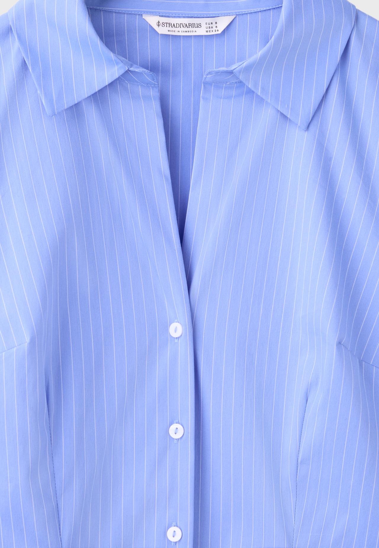 Fitted basic shirt — Denim blue