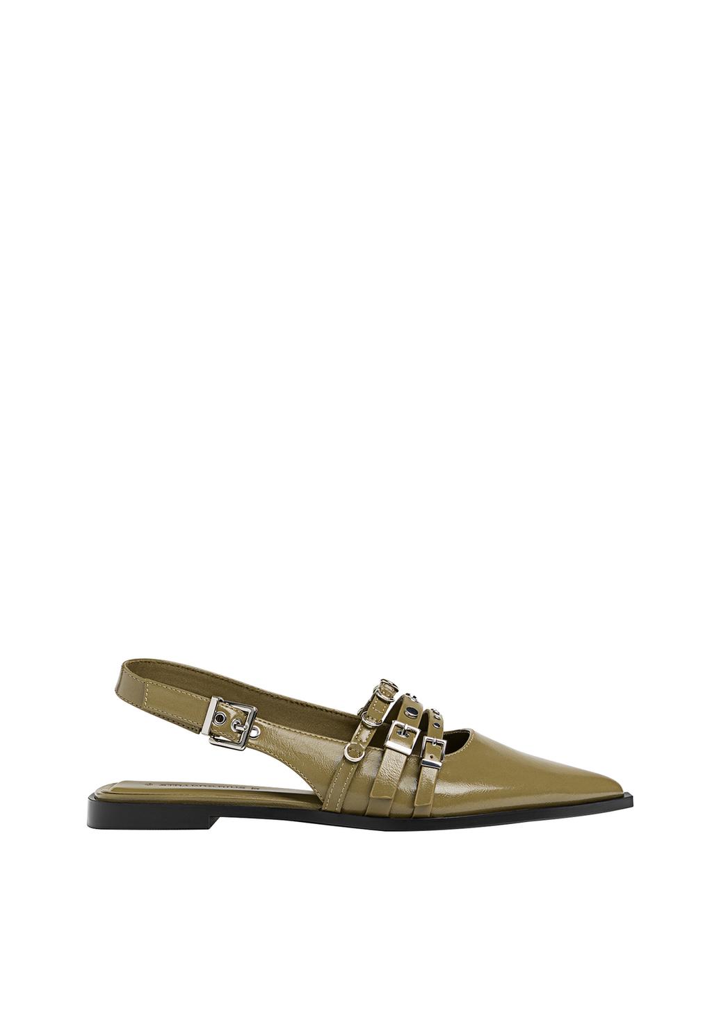 Zapatos planos tiras hebillas