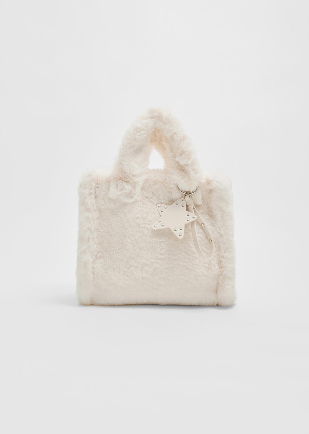 Borsa A Forma Di Cuore In Pelliccia Di Coniglio Finto Rex - Borsa A Tracolla Sfocata - Borsa D'amore Soffice Carina W Cuore - Regalo Borsa Di Moda Di Lusso - Grigio - Italia - Foto 9