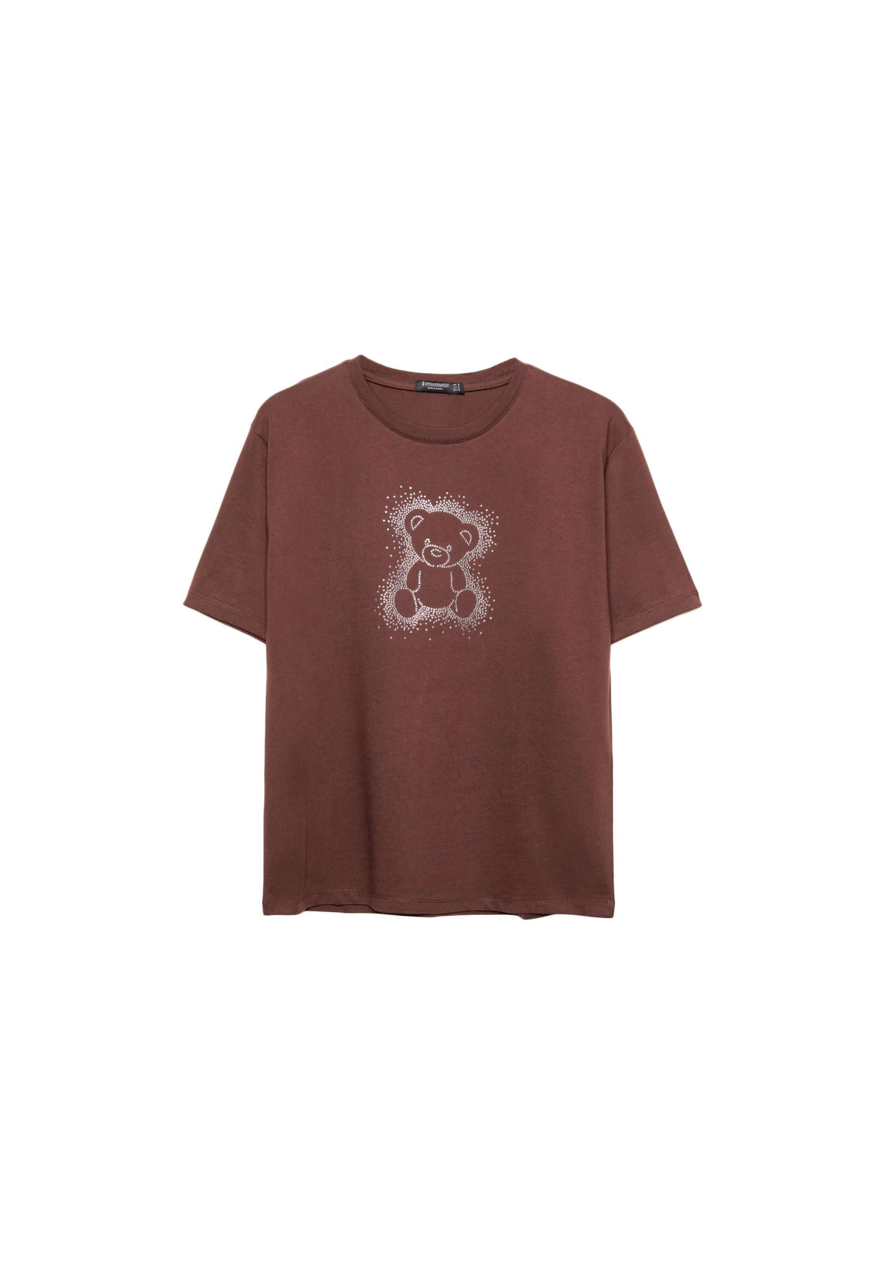 Sparkly bear T-shirt - Women's fashion | Stradivarius United