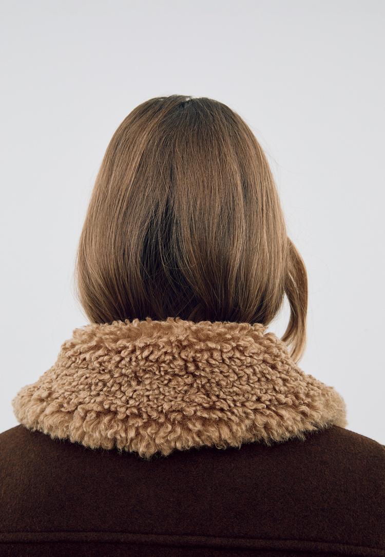 jacket with faux fur detail