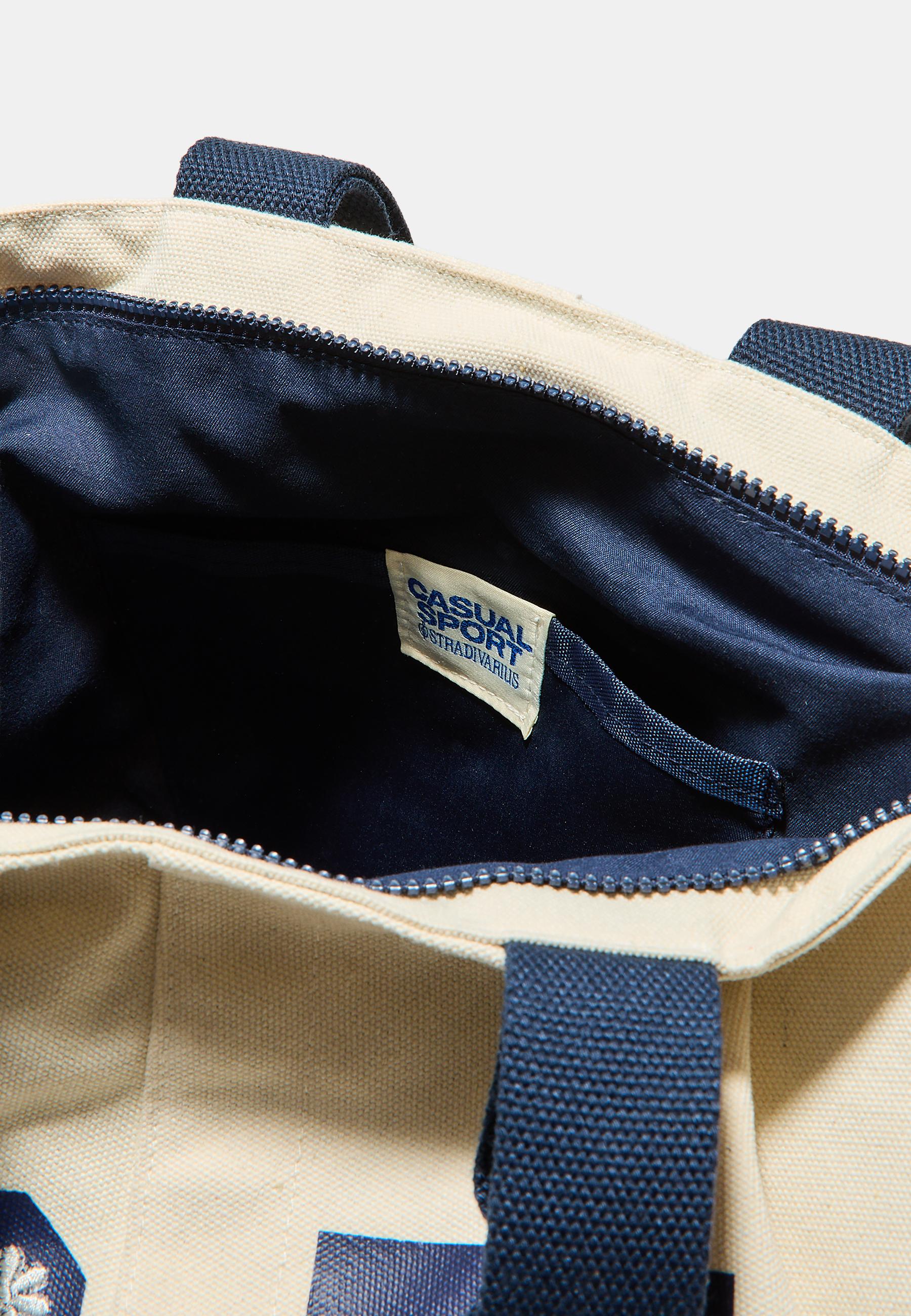 Pamuklu shopper çanta - Görsel 5