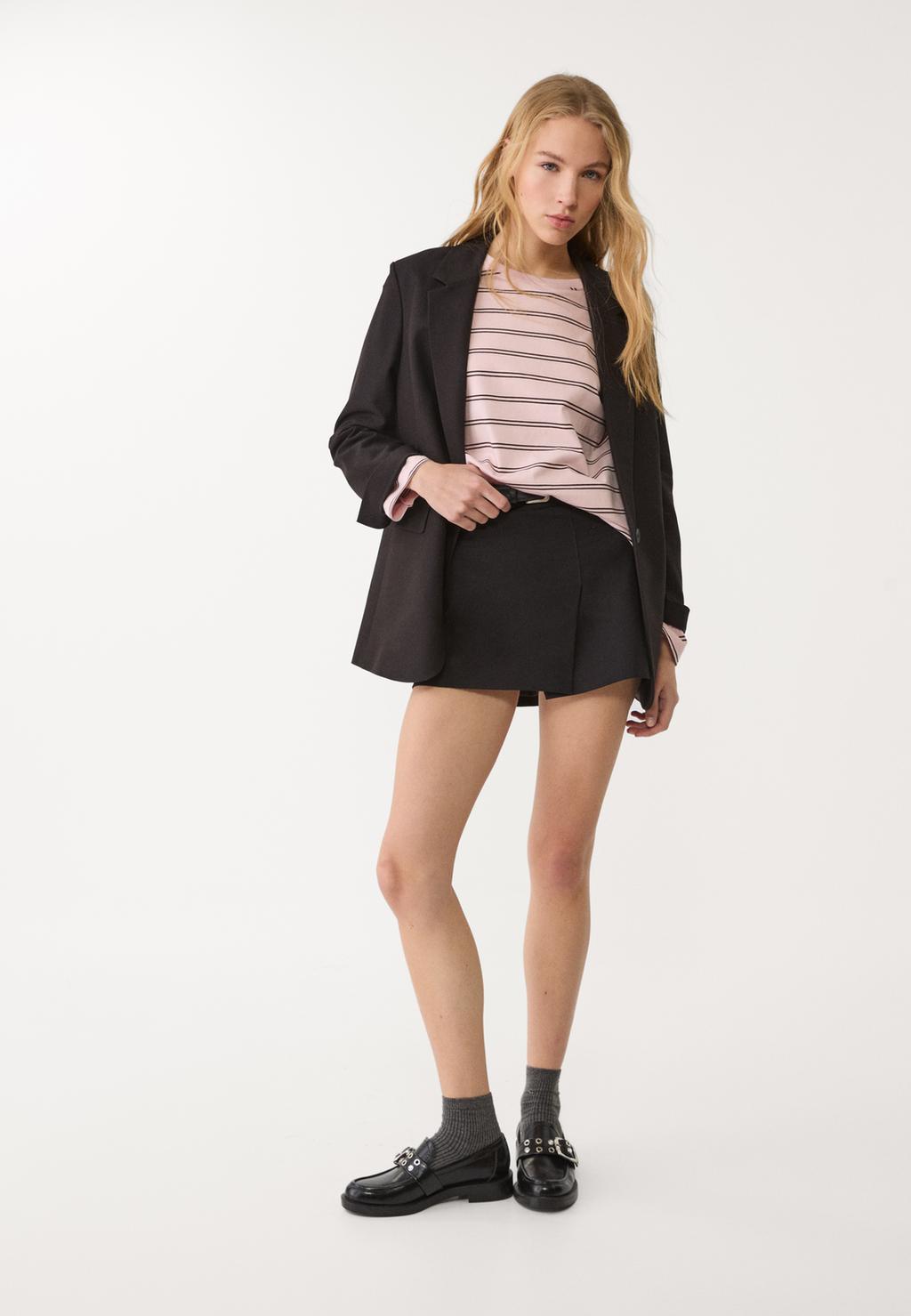 Crossover skort with belt