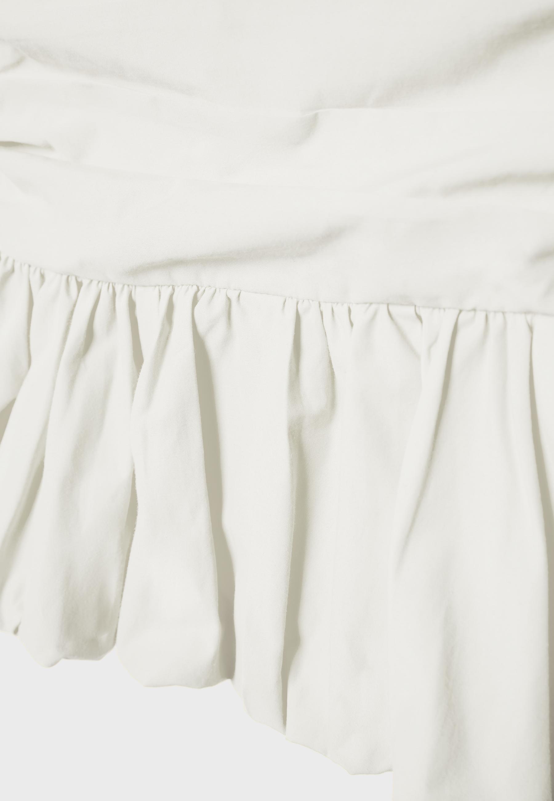 Balloon bustier top — White