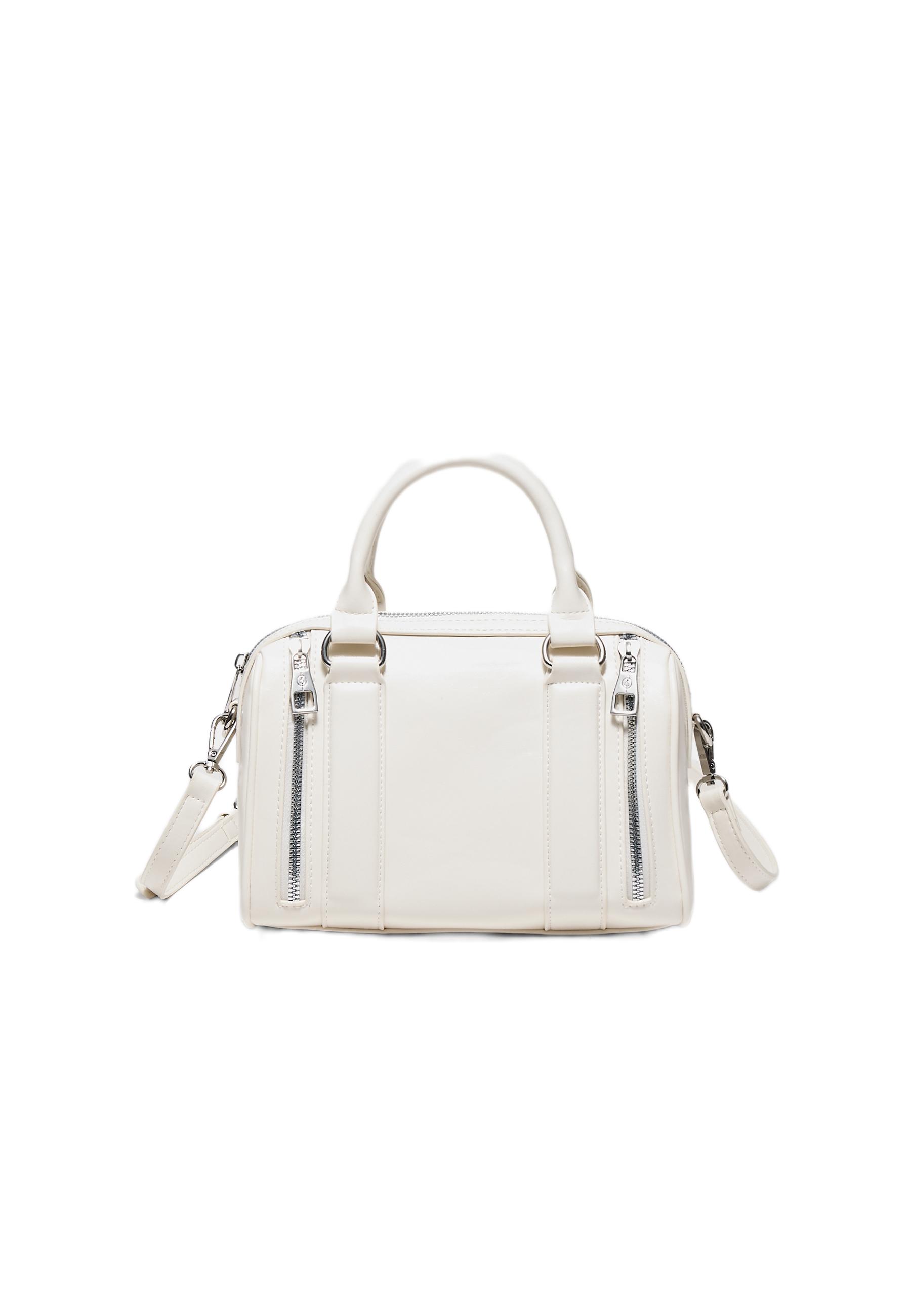 Crossbody bag with zip detail — Ecru
