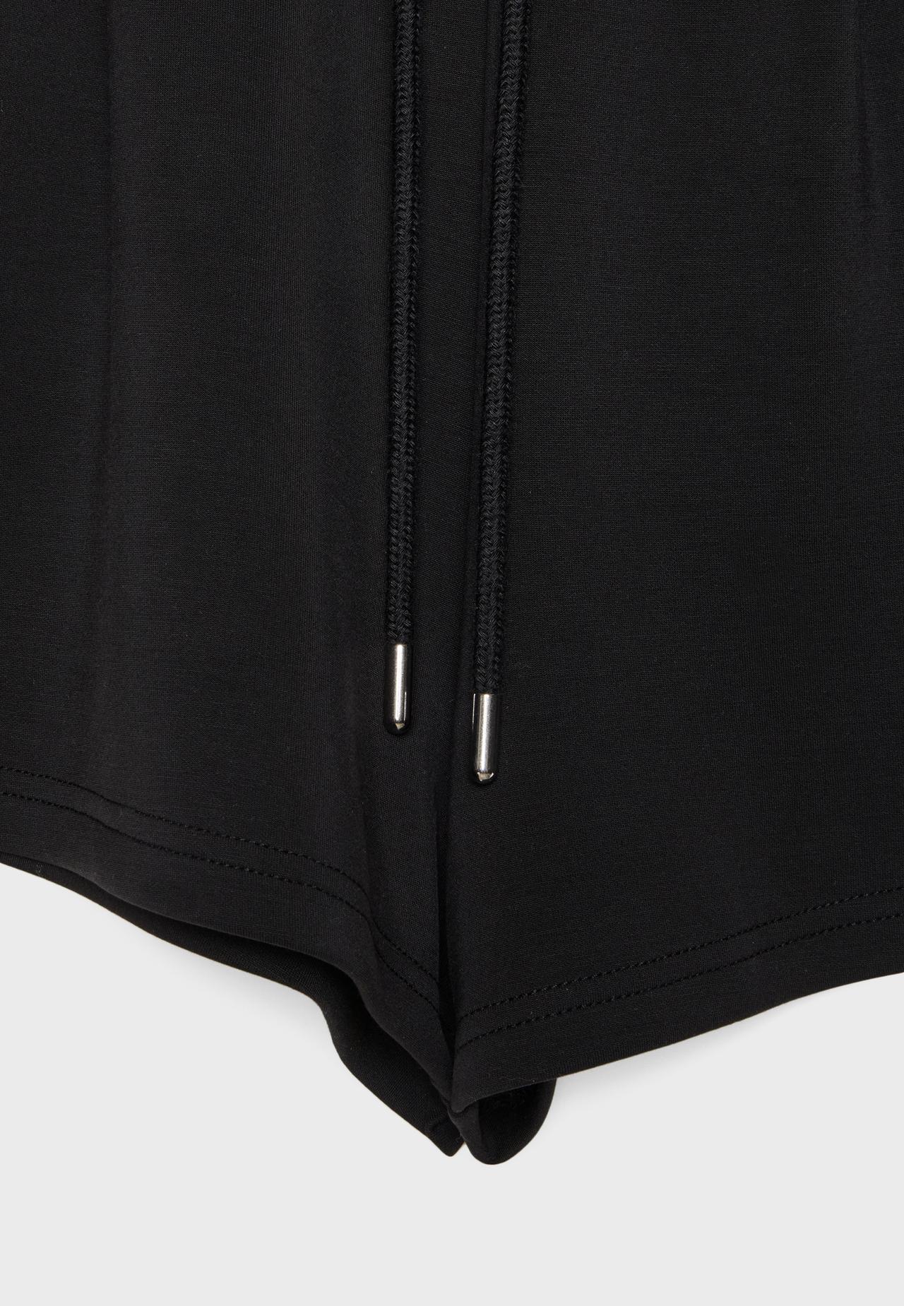 Soft-touch shorts with darts — Black