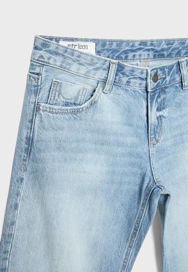 Low-rise straight jeans — MEDIUM LIGHT BLUE DENIM 9