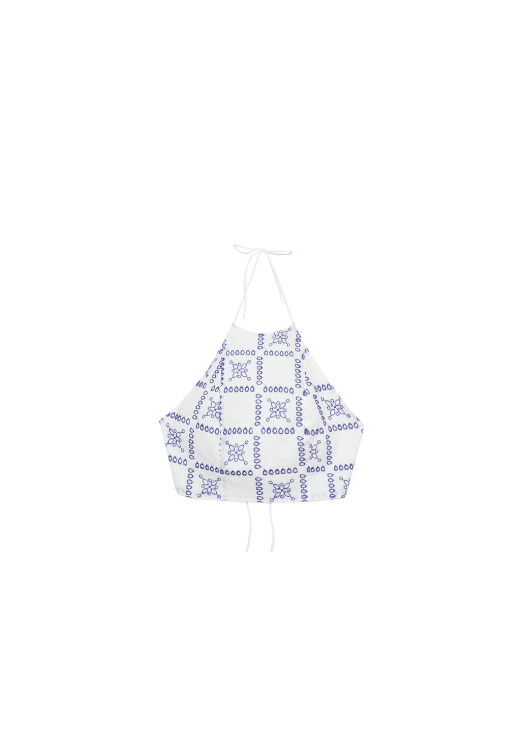 Top halter ricamati