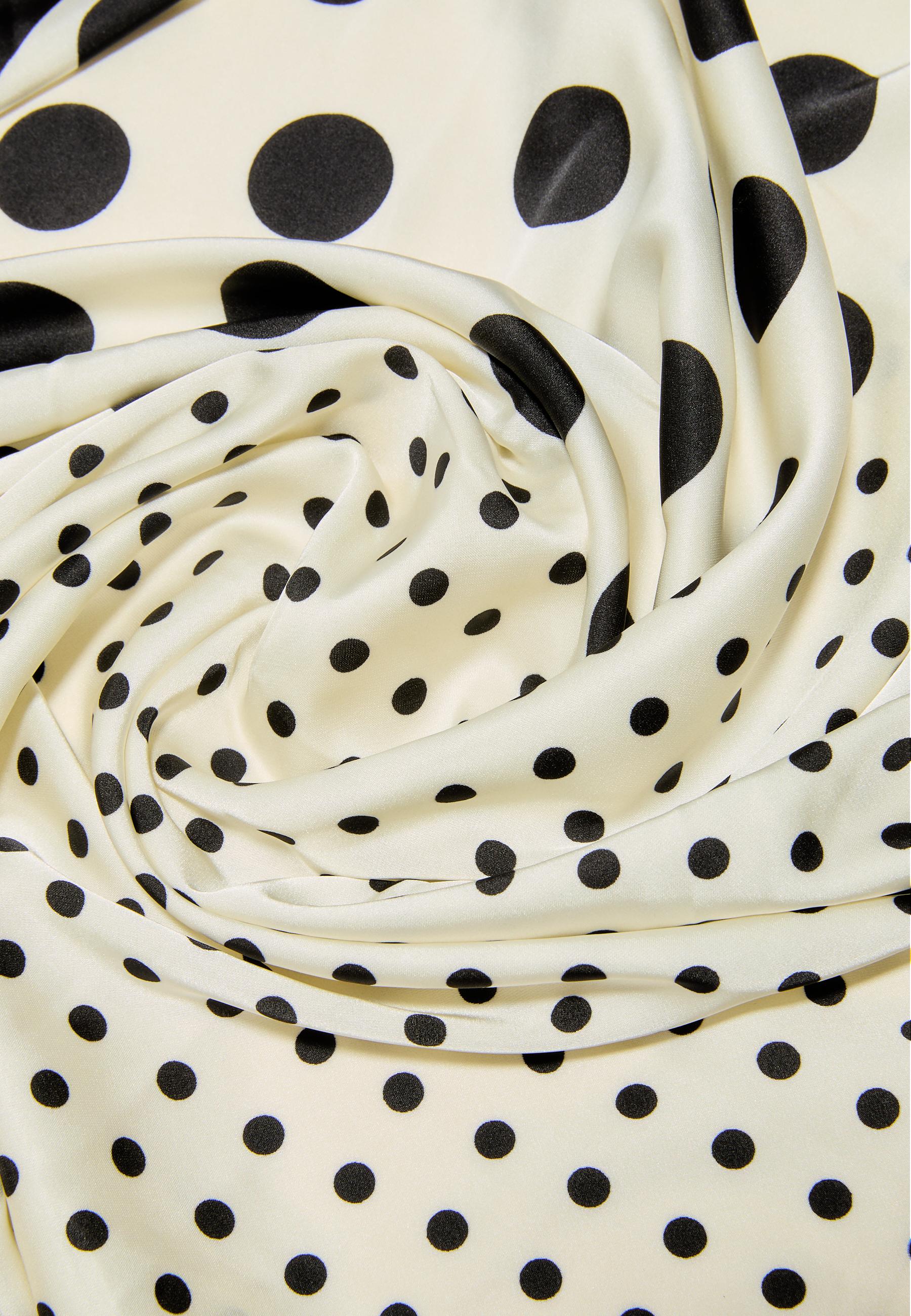Polka dot scarf — Ecru