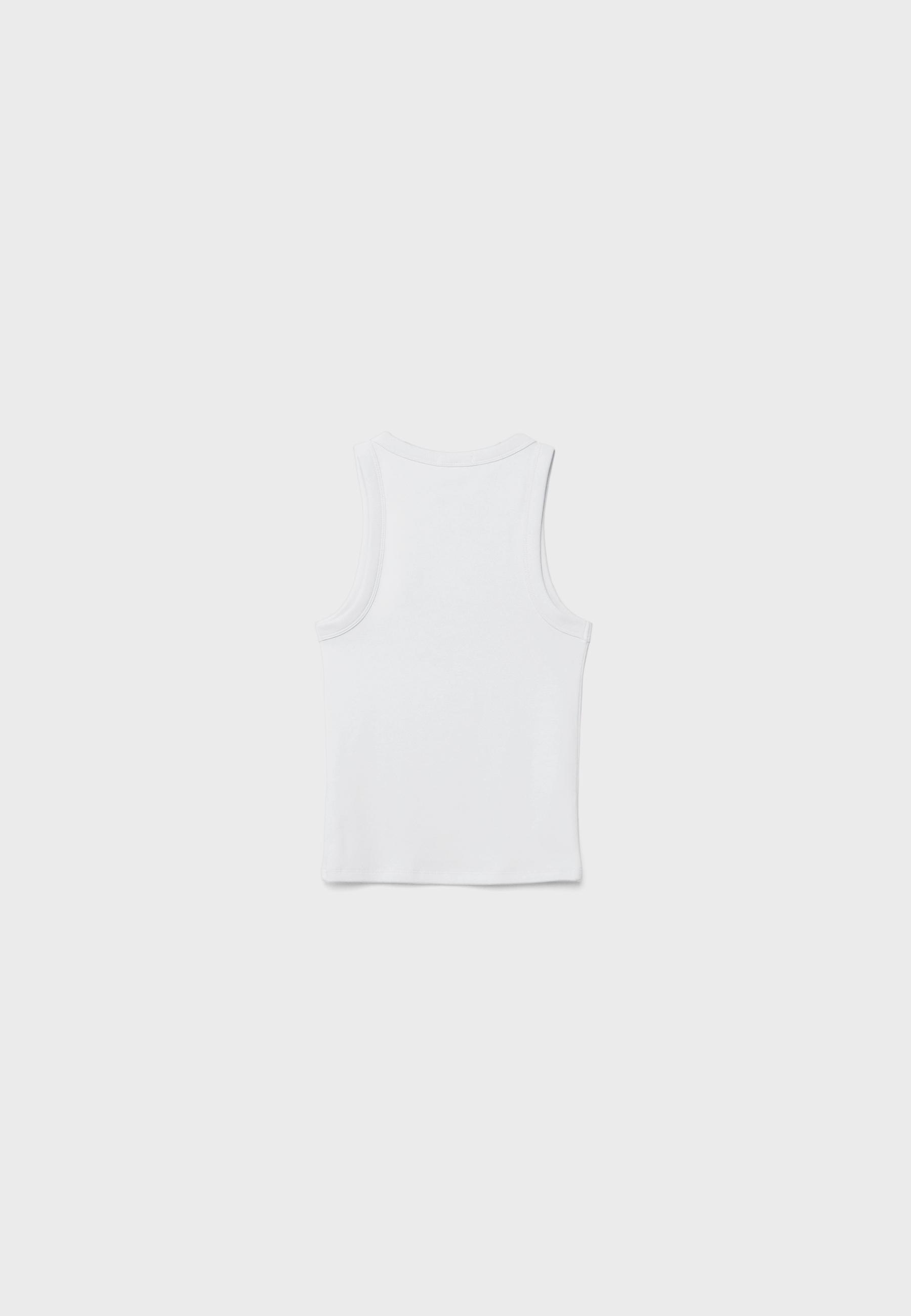Basic racerback top — White