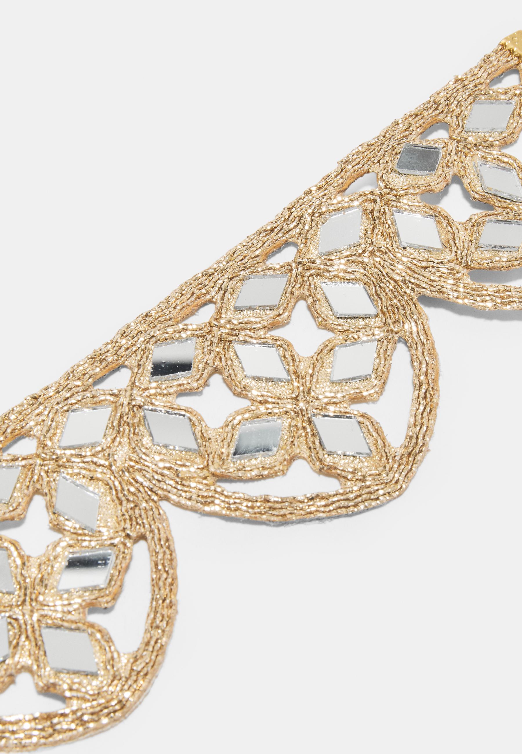 Wave mirror bracelet — Gold