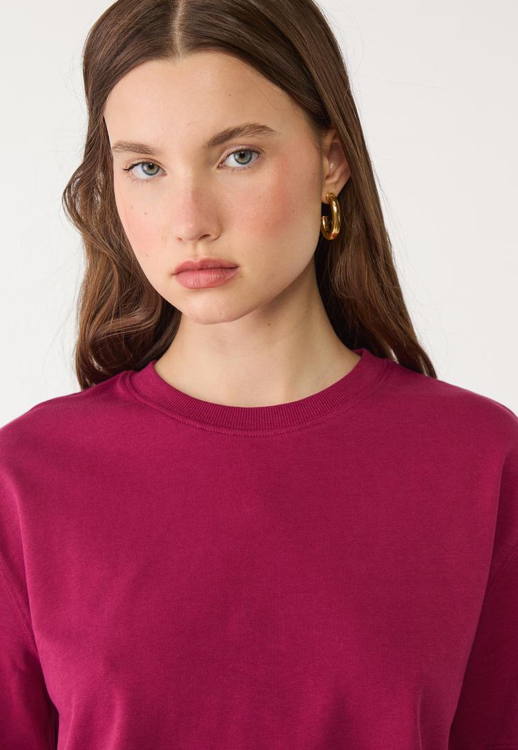 crop t shirt van zwaar katoen