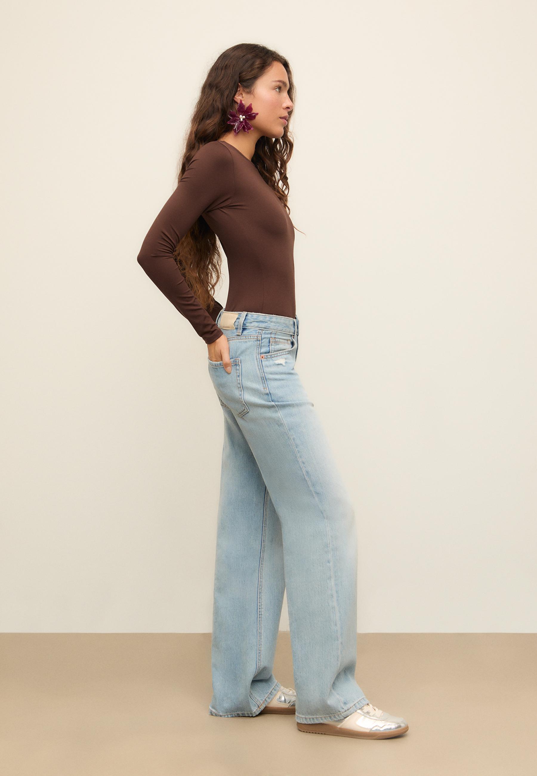 D92 straight fit geniş paça jean - Görsel 14