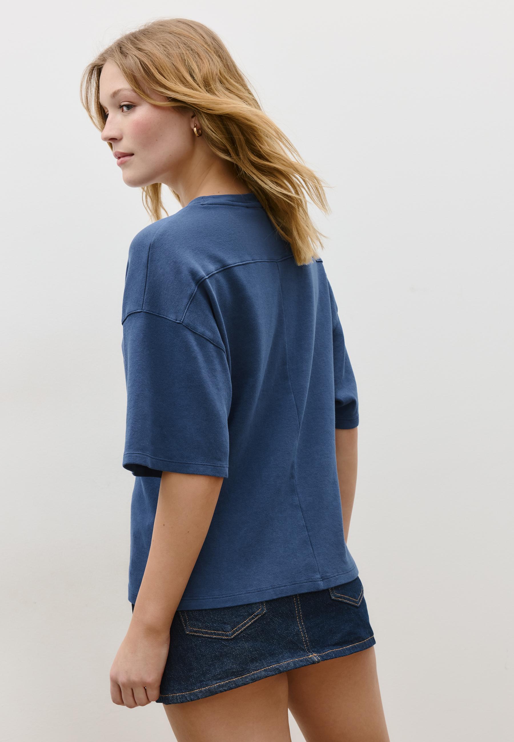 Short sleeve T-shirt with graphic detail — Navy blue