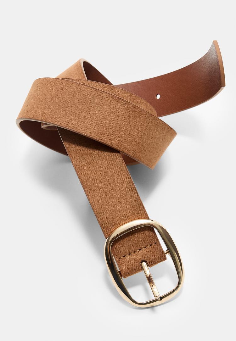 basic faux suede belt