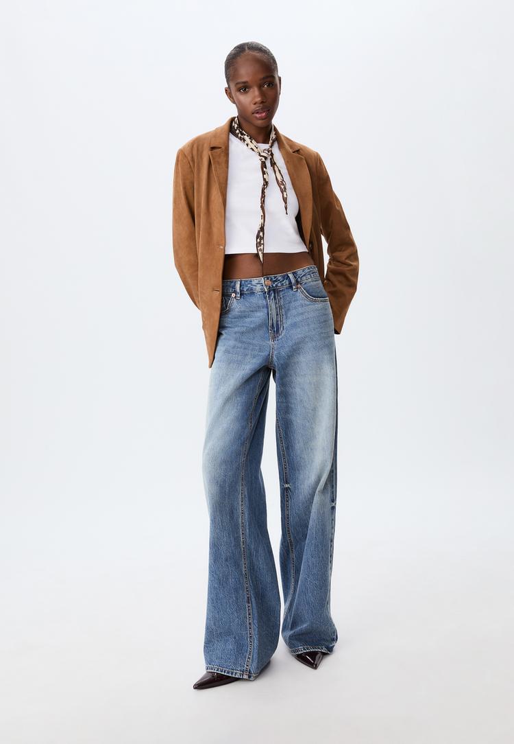 faux suede blazer