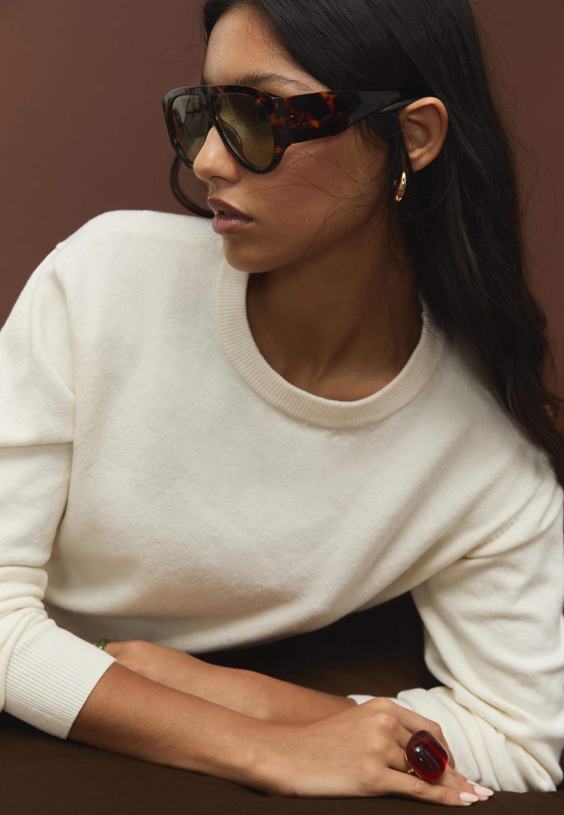 Soft-Touch Basic Knitted Jumper — Ecru