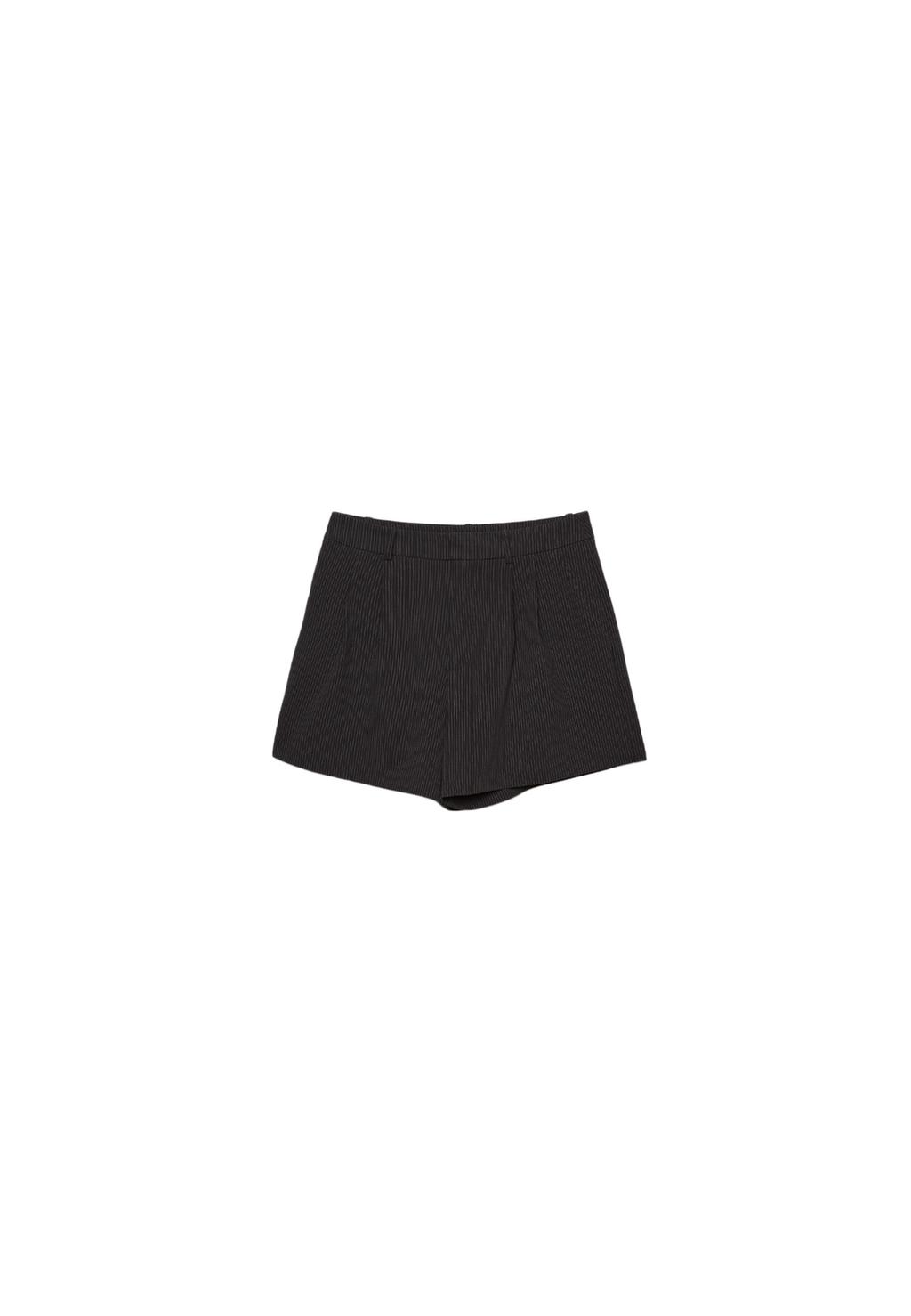 Short habillé à pinces rayé