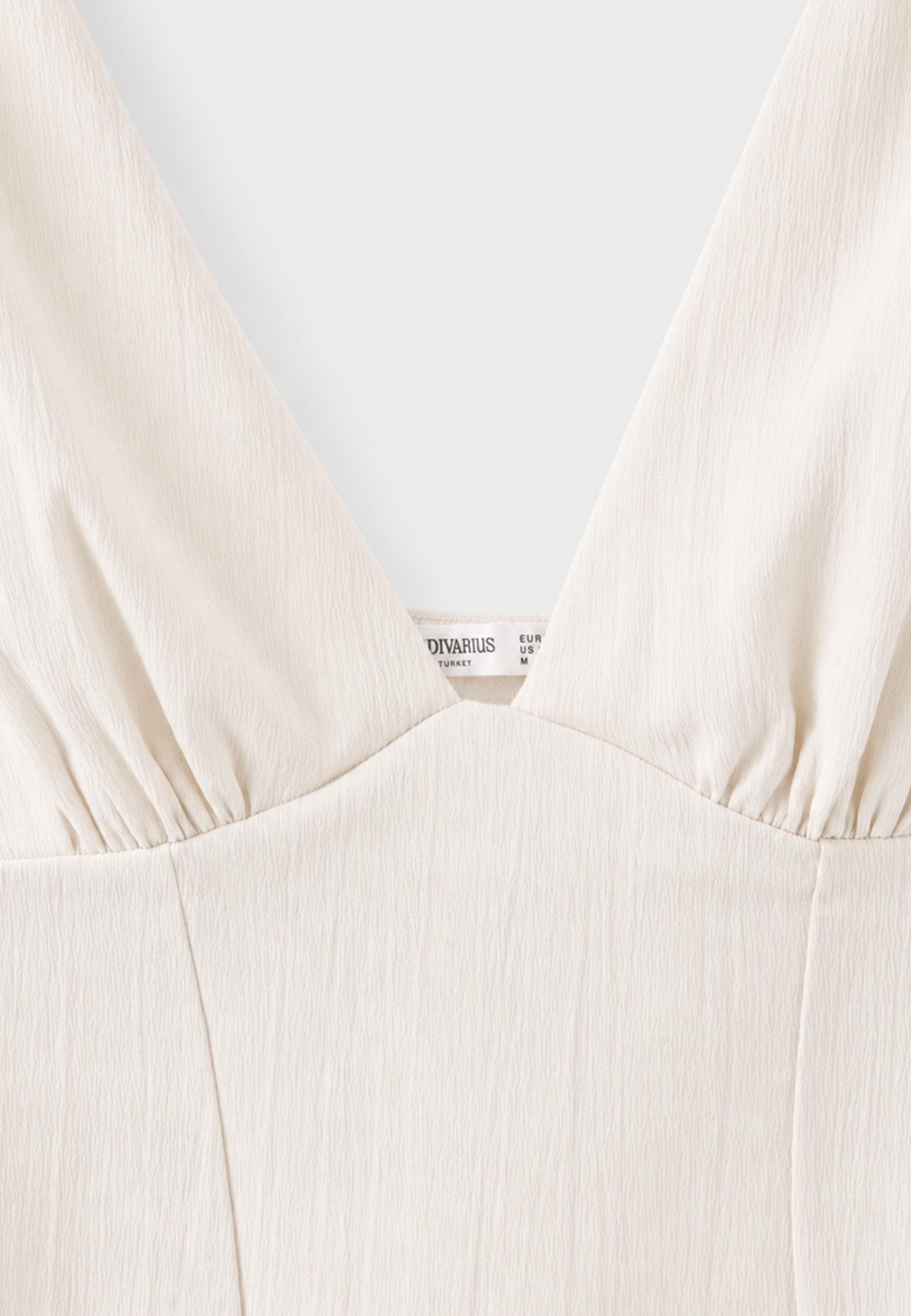 Fitted wide-strap top — Ice