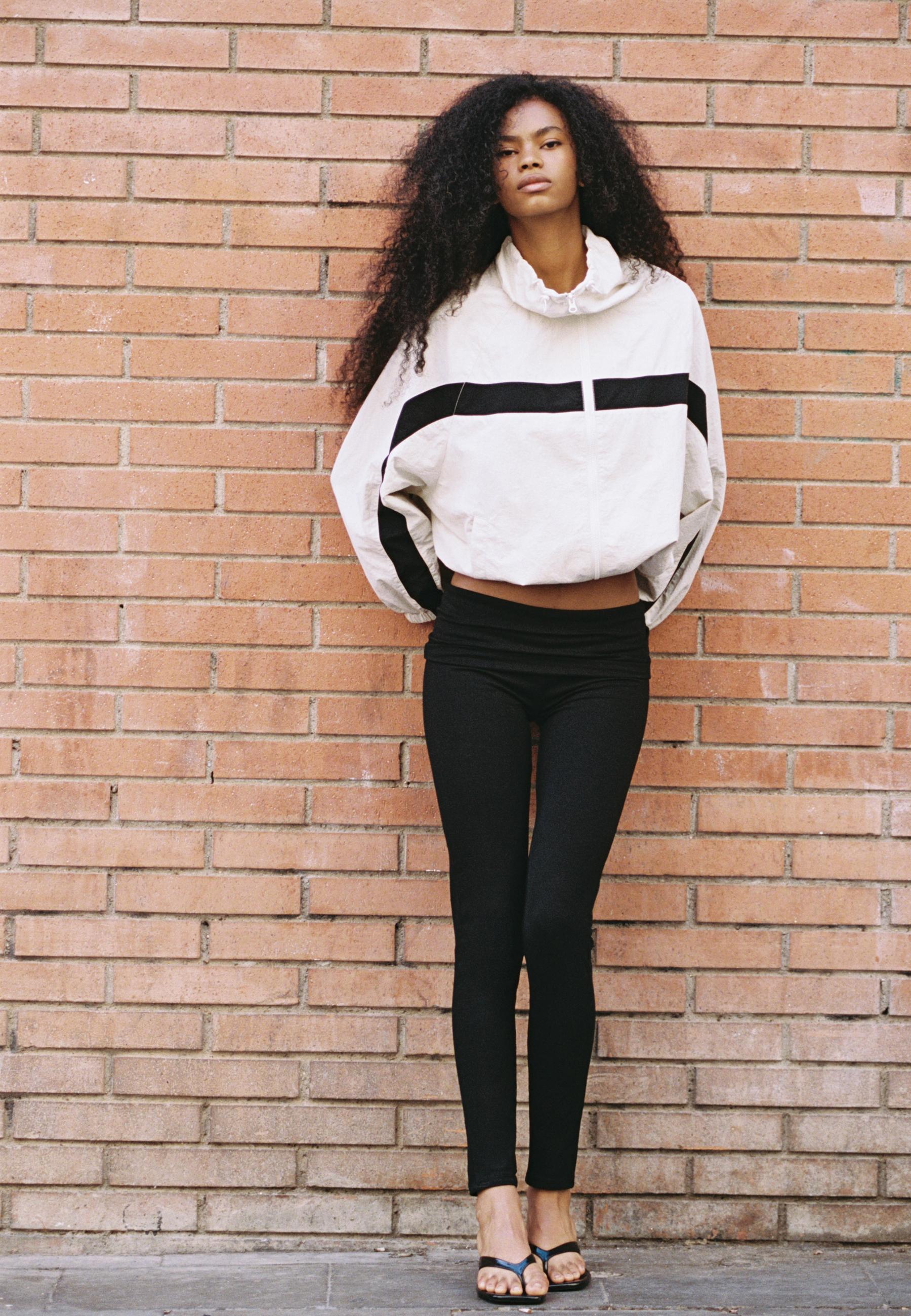 Turn-down waist leggings — Black