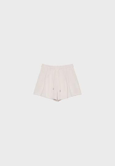 Soft-touch shorts with darts — Stone 6