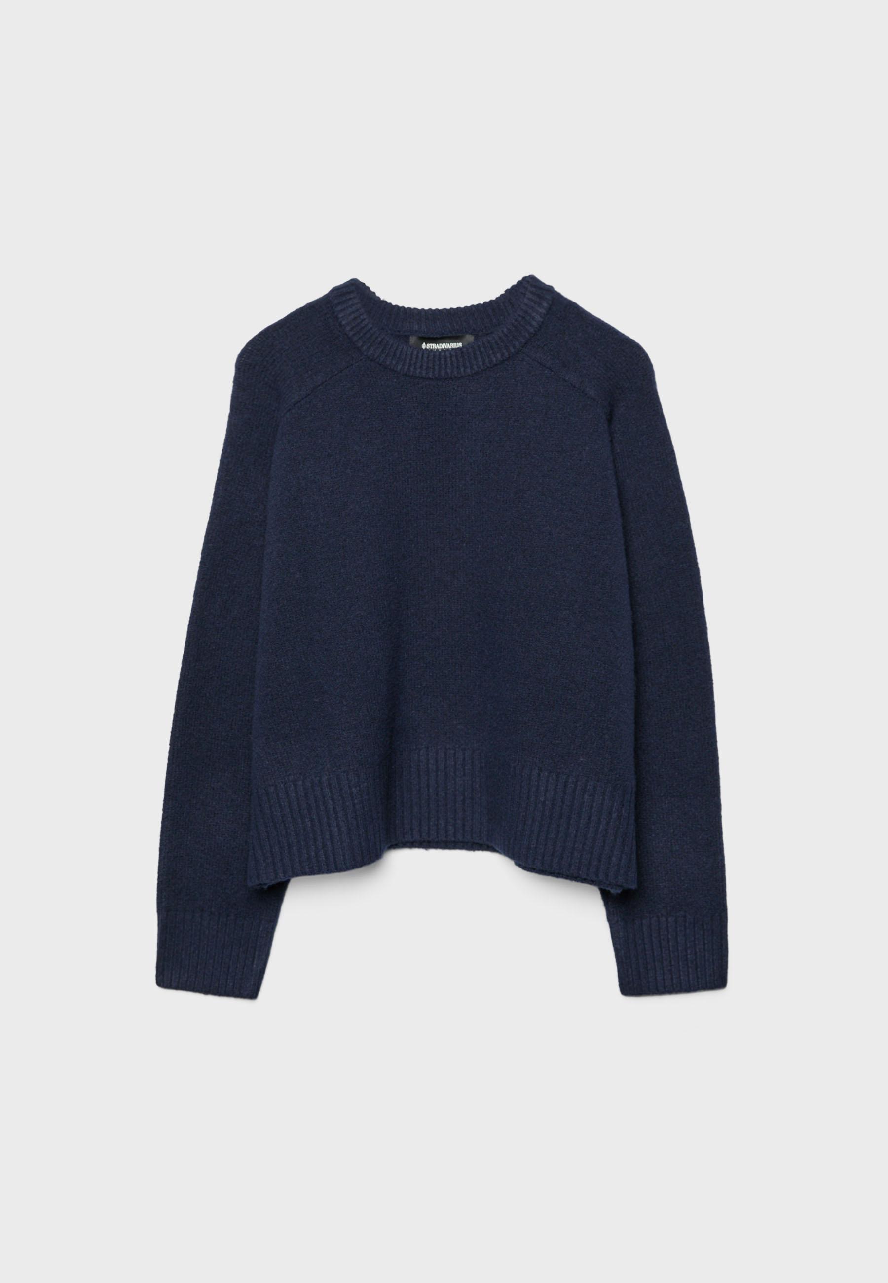 Basic soft knit jumper — Dark blue