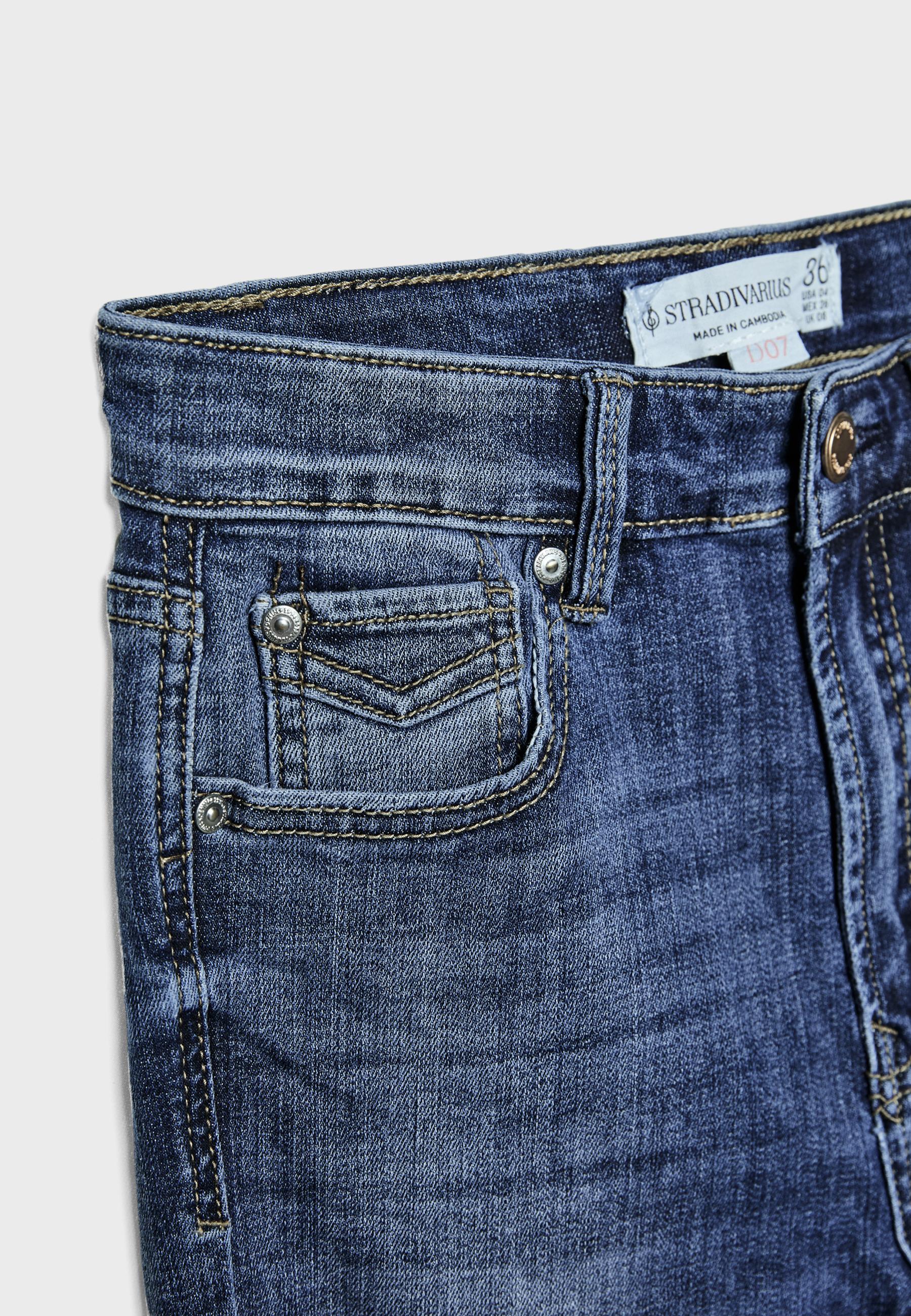 D07 High-waist skinny jeans — OVERDYED BLUE DENIM