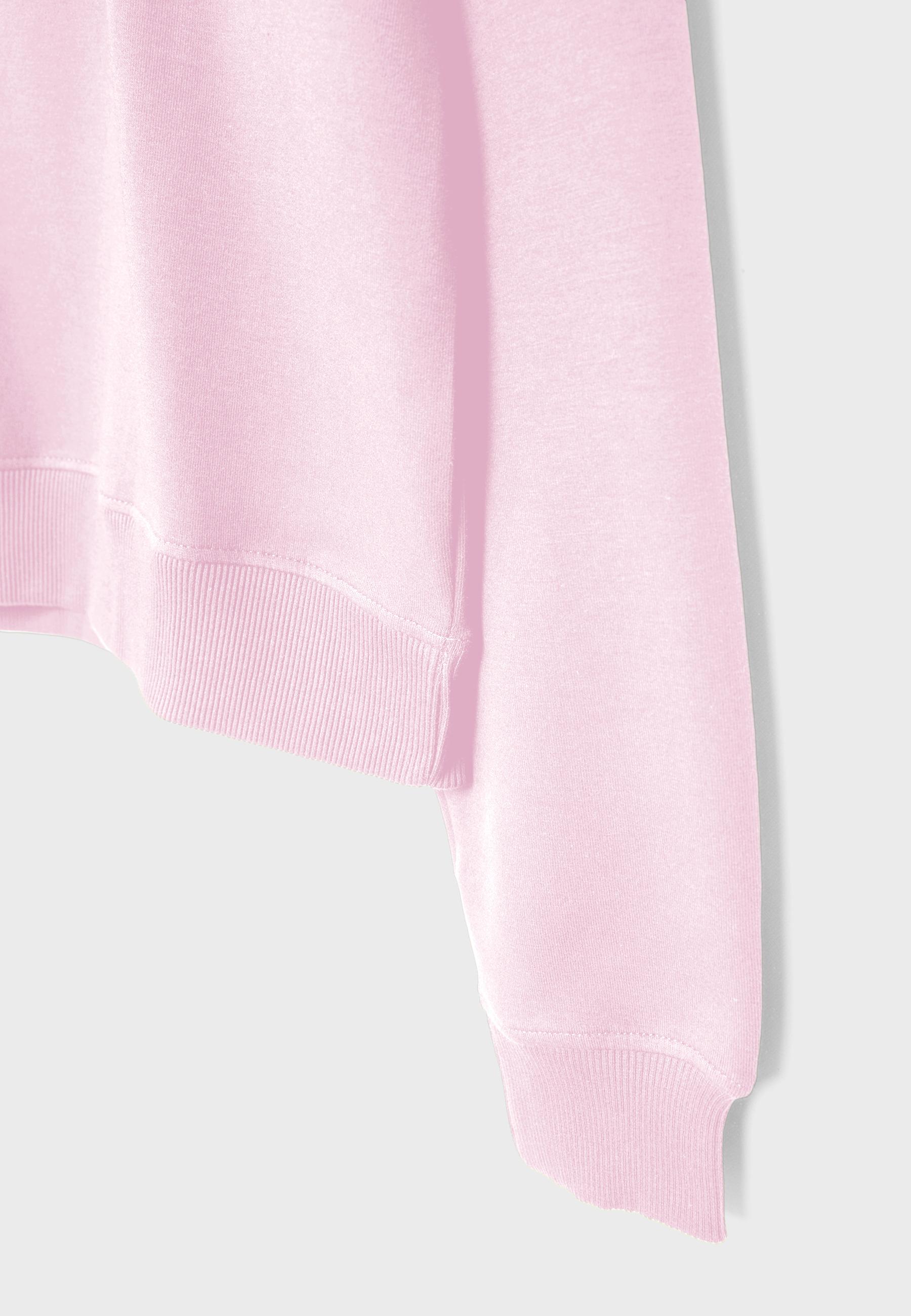 High-neck sweatshirt with zip — Salmon pink