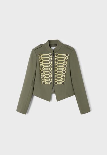Metal button blazer — Khaki 7