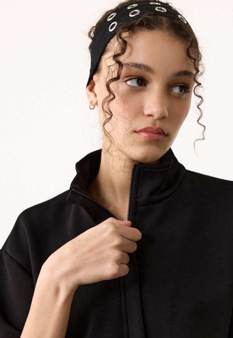 sudadera cremallera tacto suave