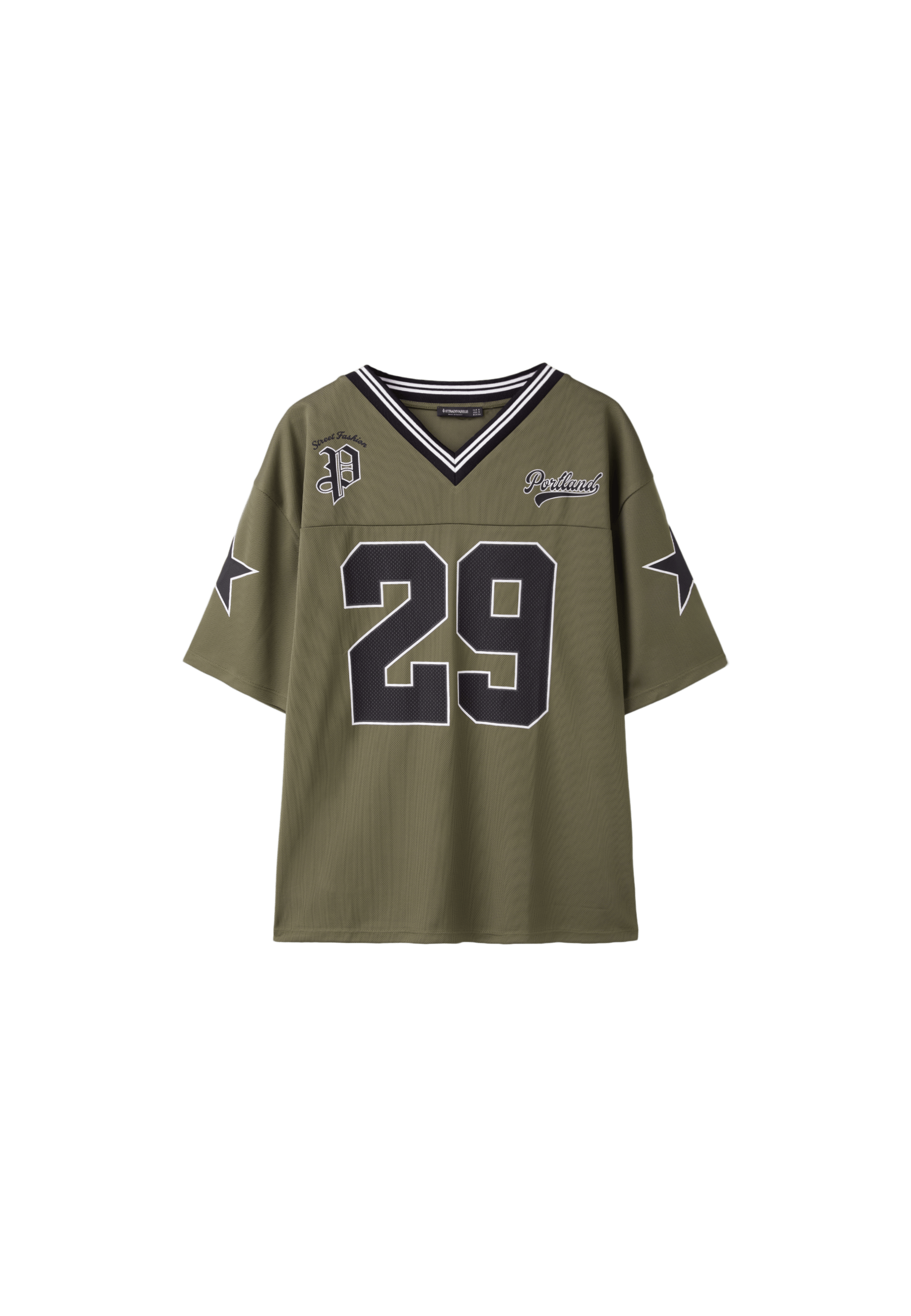 Maxi number T-shirt — Khaki