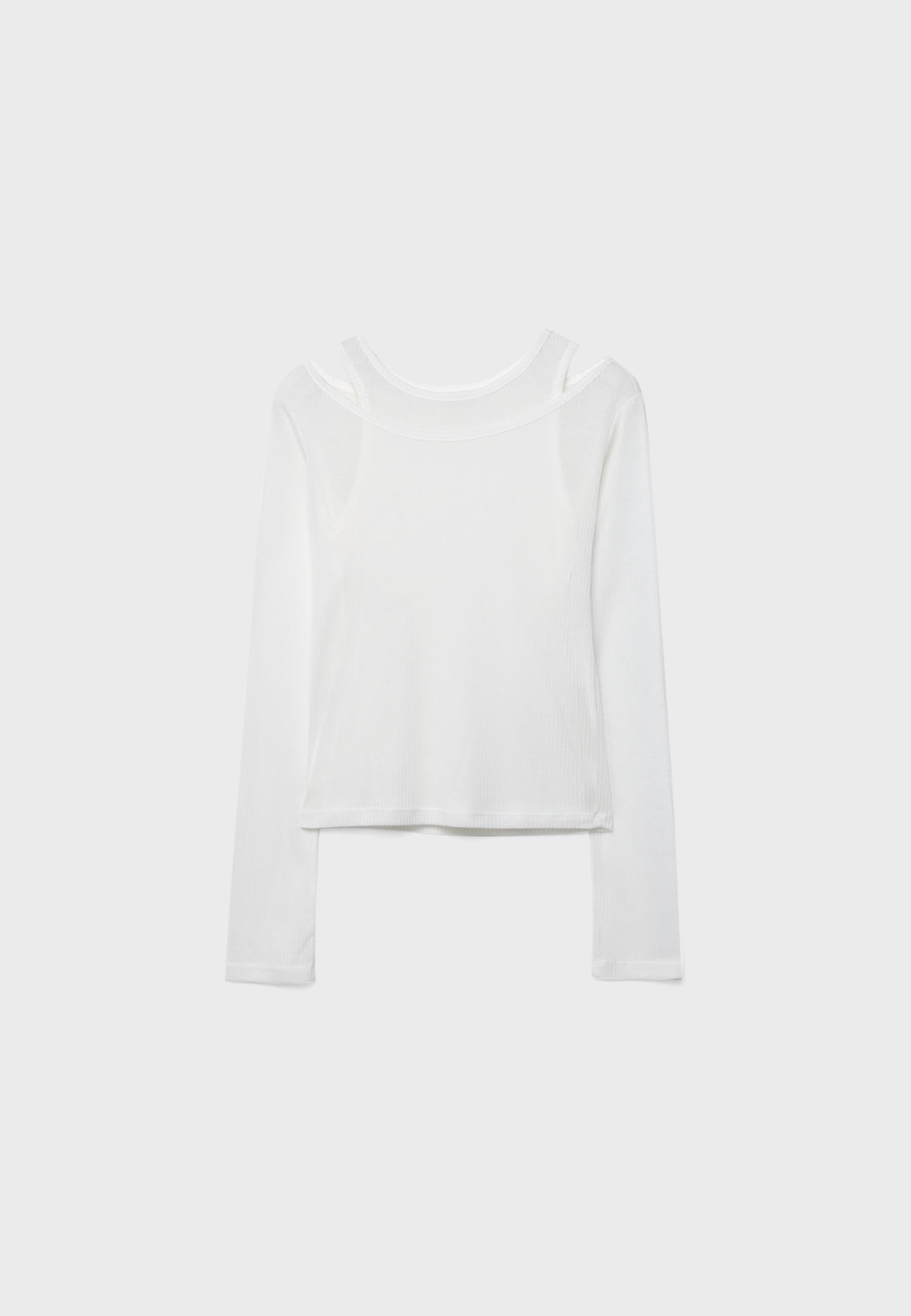 Double-layer T-shirt — Ecru