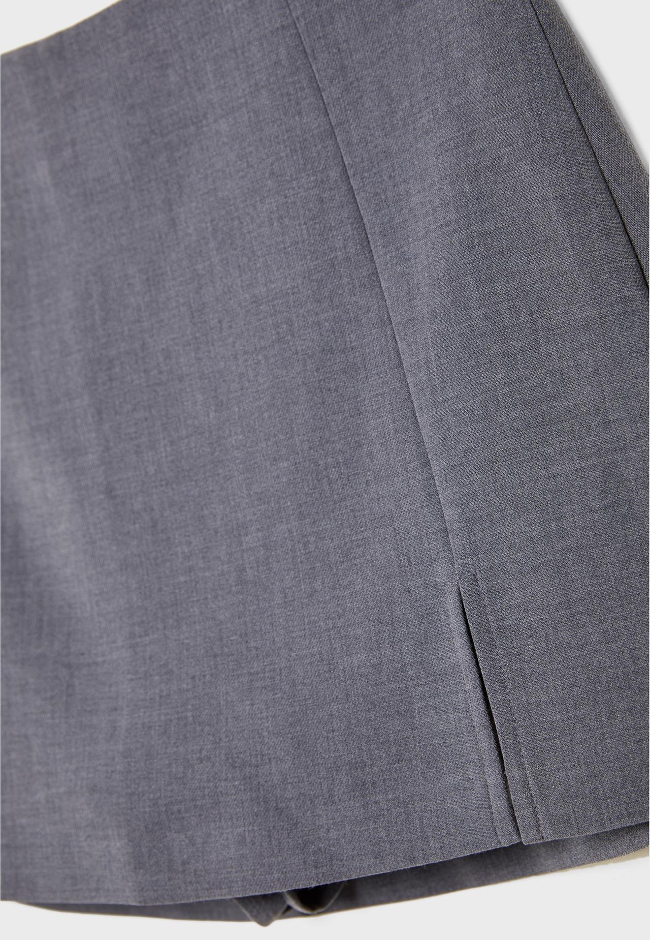 Side split skort — Dark grey