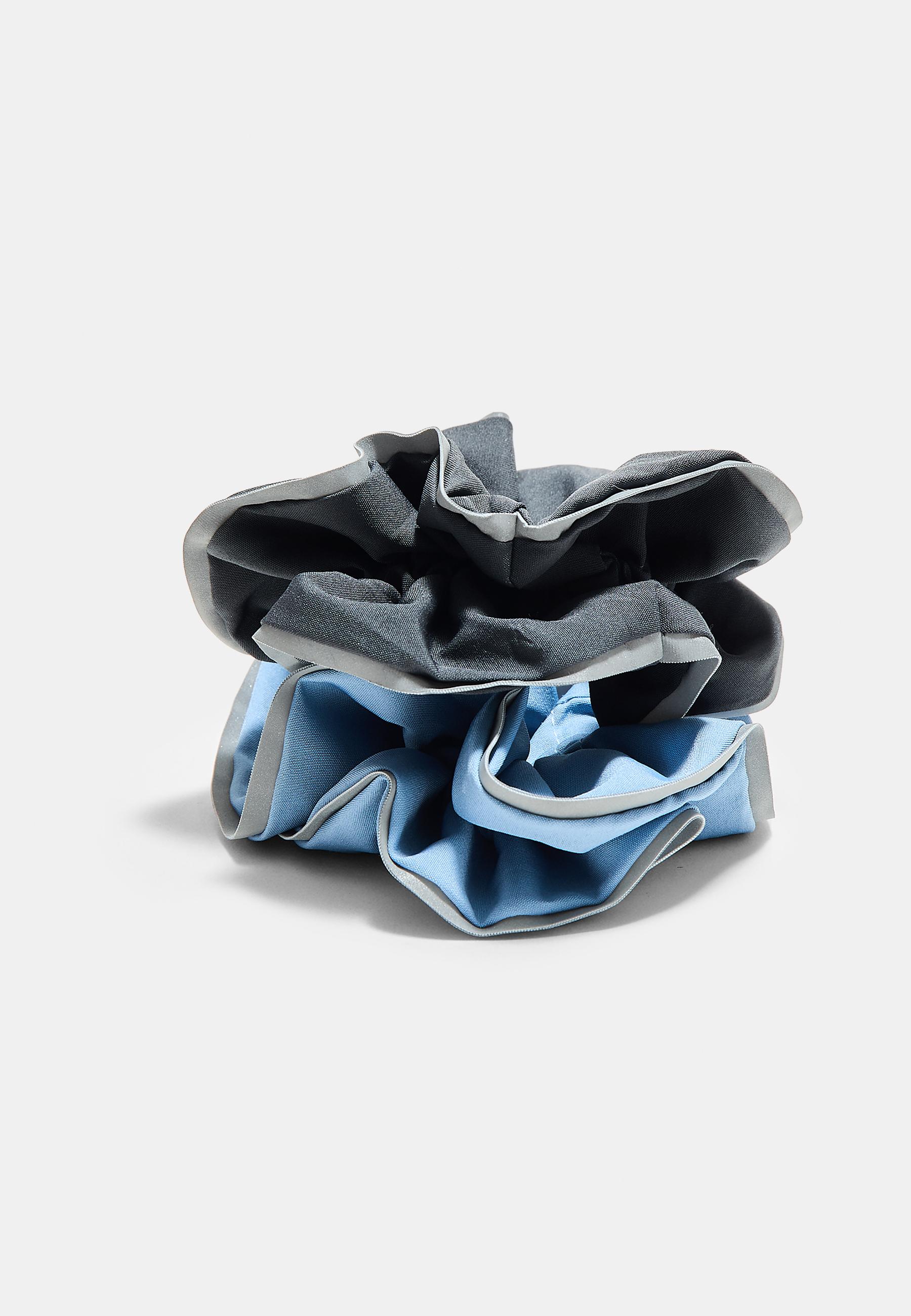 Set of 2 sporty scrunchies — Grey