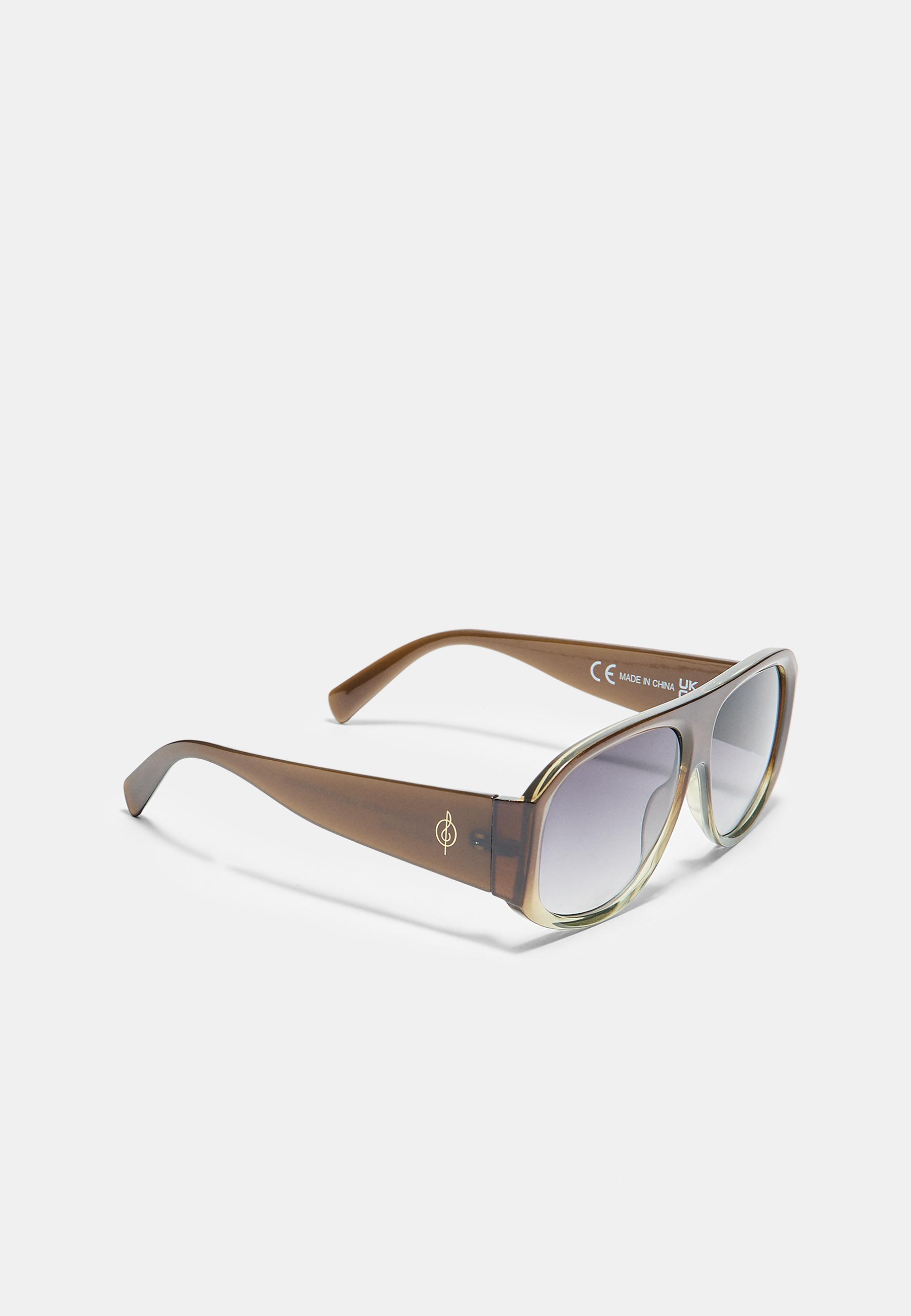 Gradient resin sunglasses — Khaki