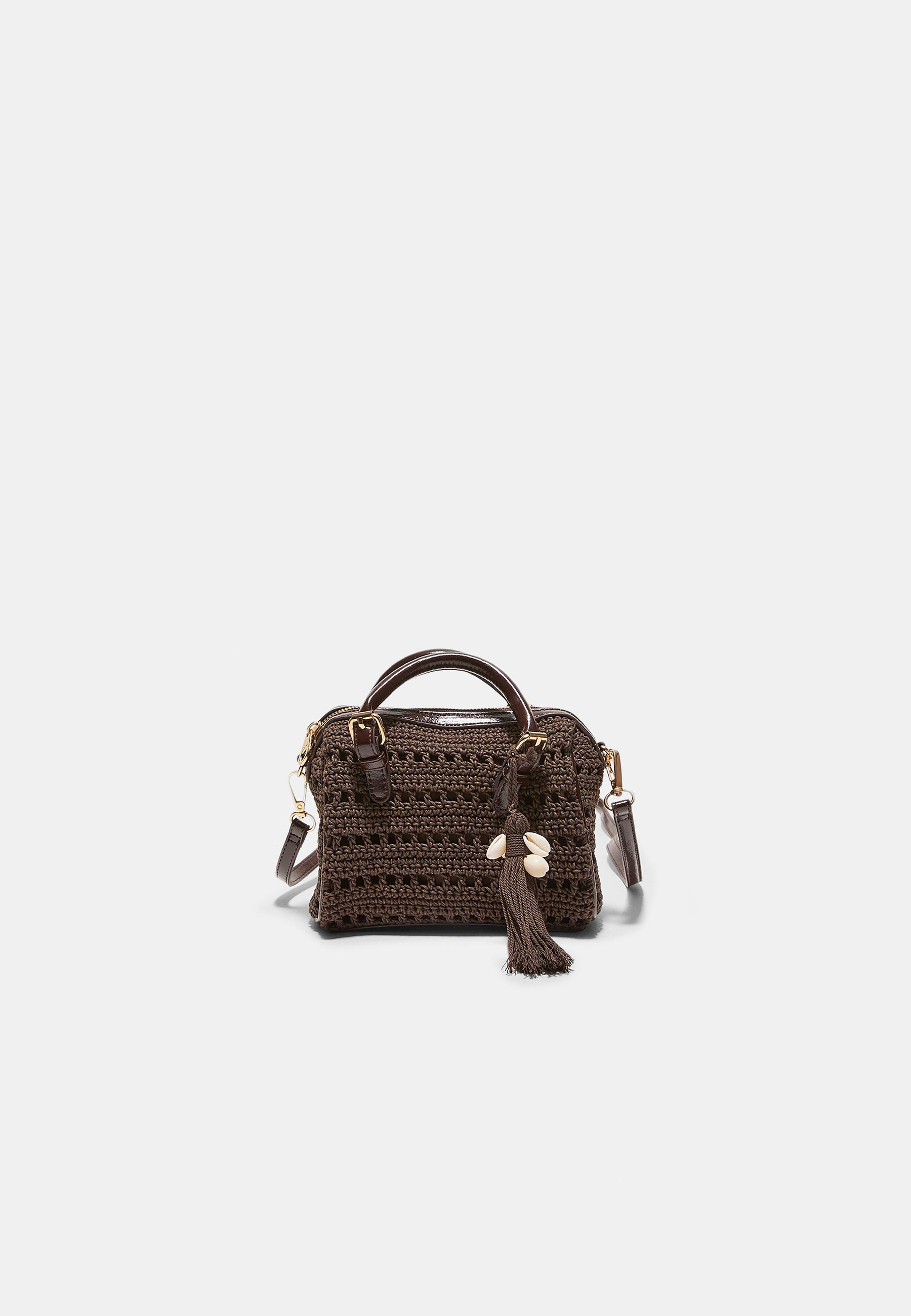 Stradivarius Yuvarlak kroşe tote çanta görsel 8