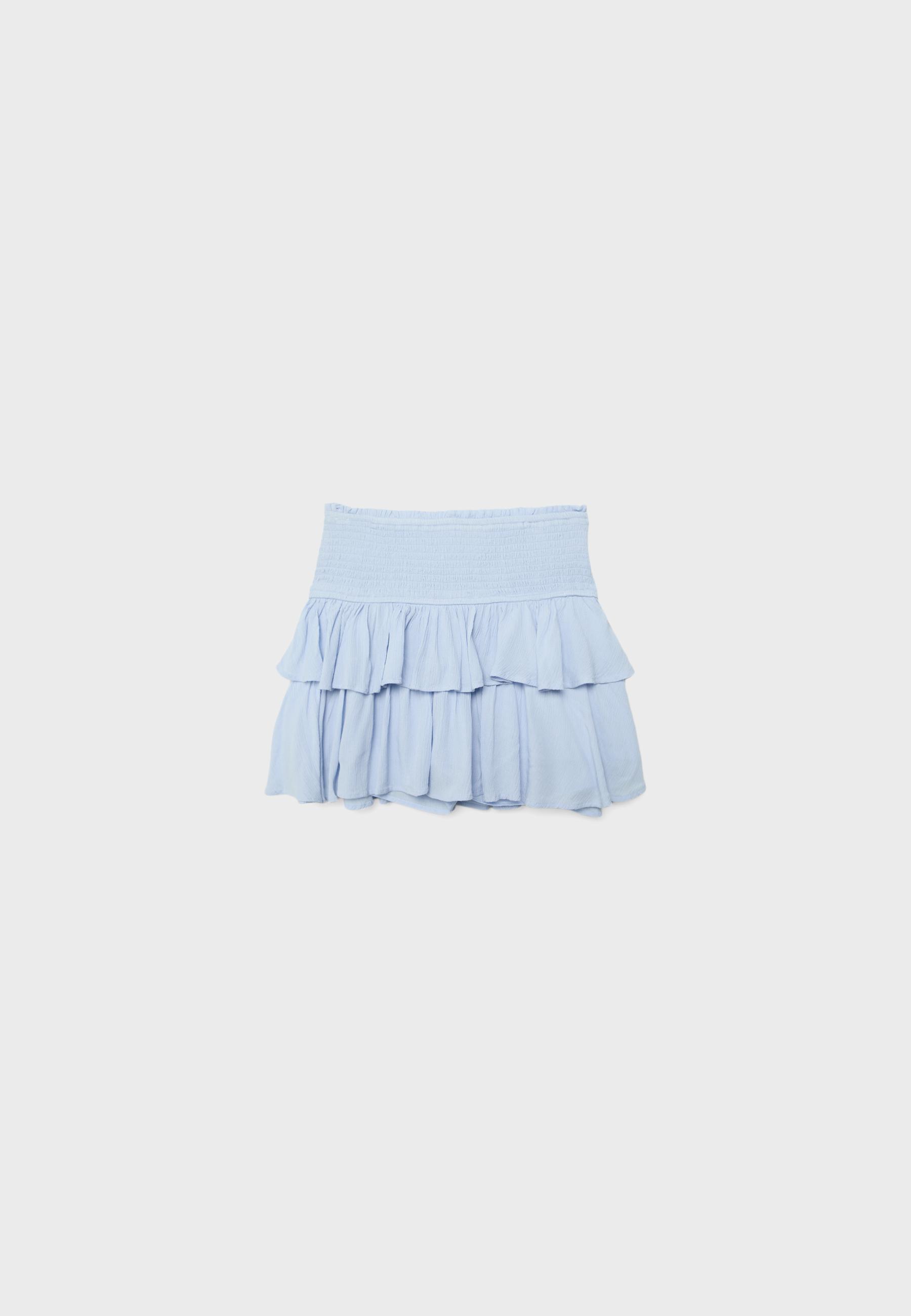 Volanlı mini şort etek - Görsel 6
