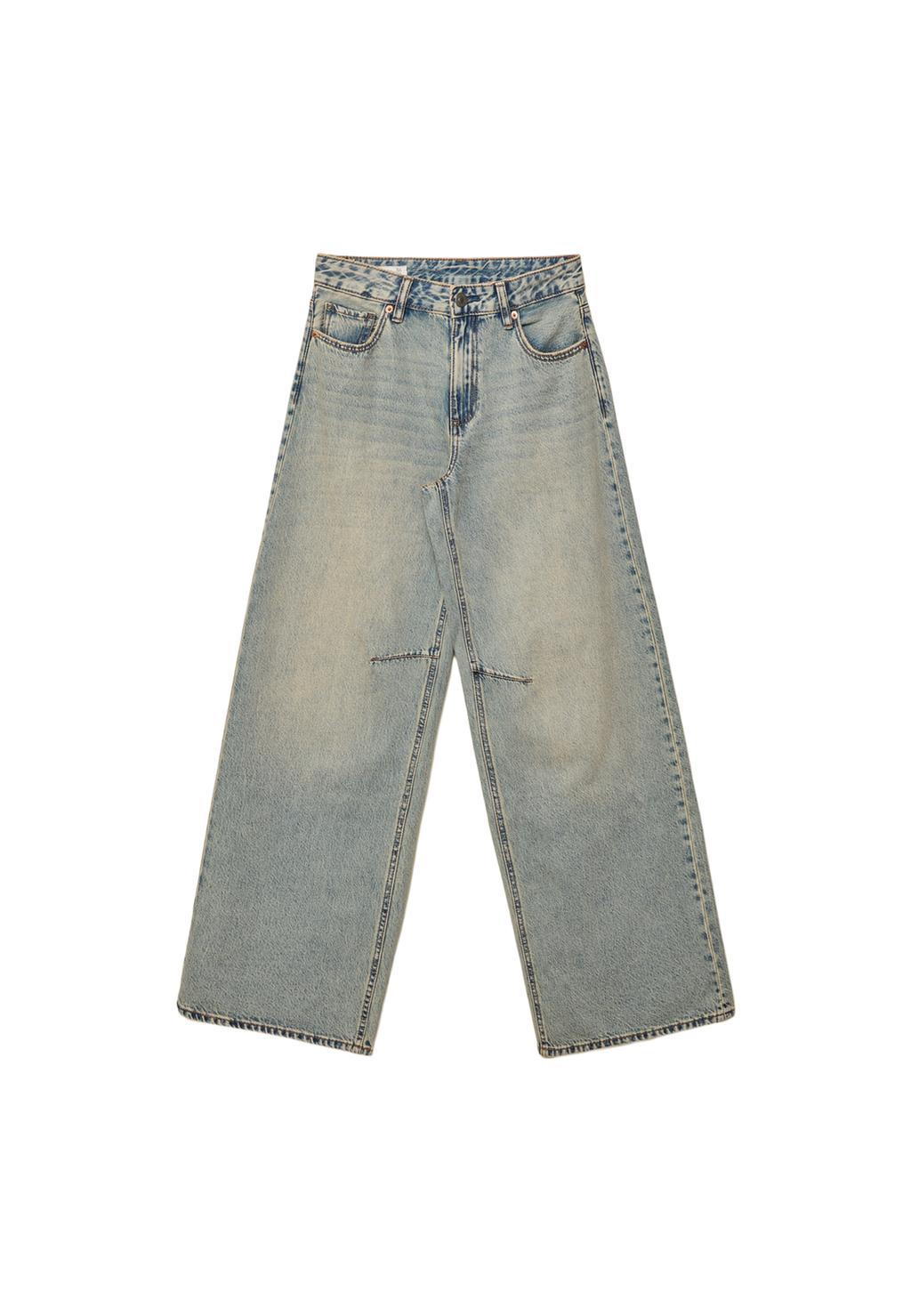 Jeans Donna Vita Bassa Gamba Larga Jeans Donna Vita Bassa Gamba Larga
