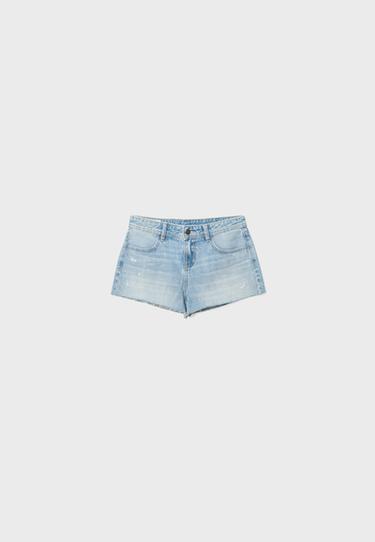 Low-rise denim shorts — MEDIUM LIGHT BLUE DENIM 5