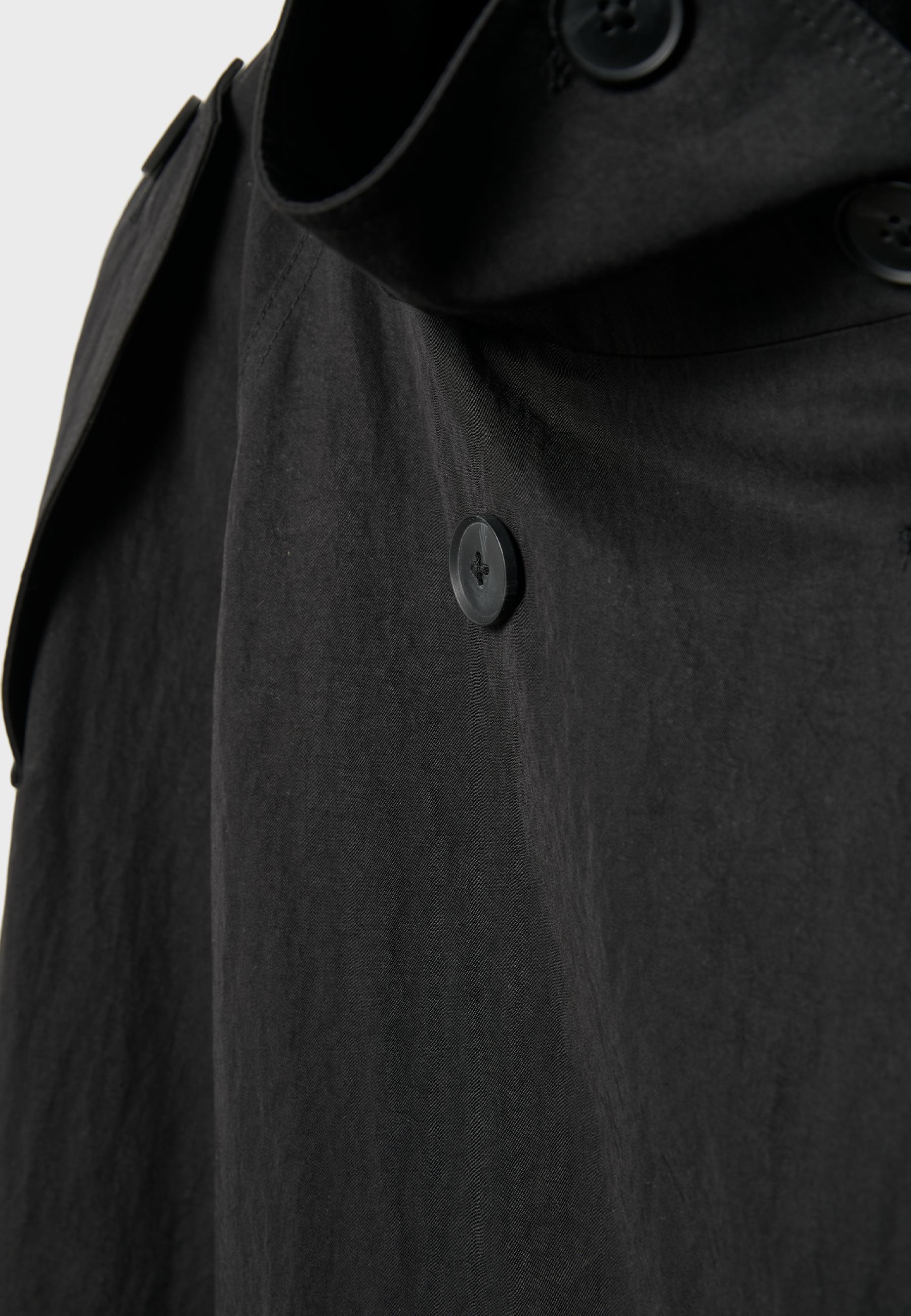 High neck trench — Black